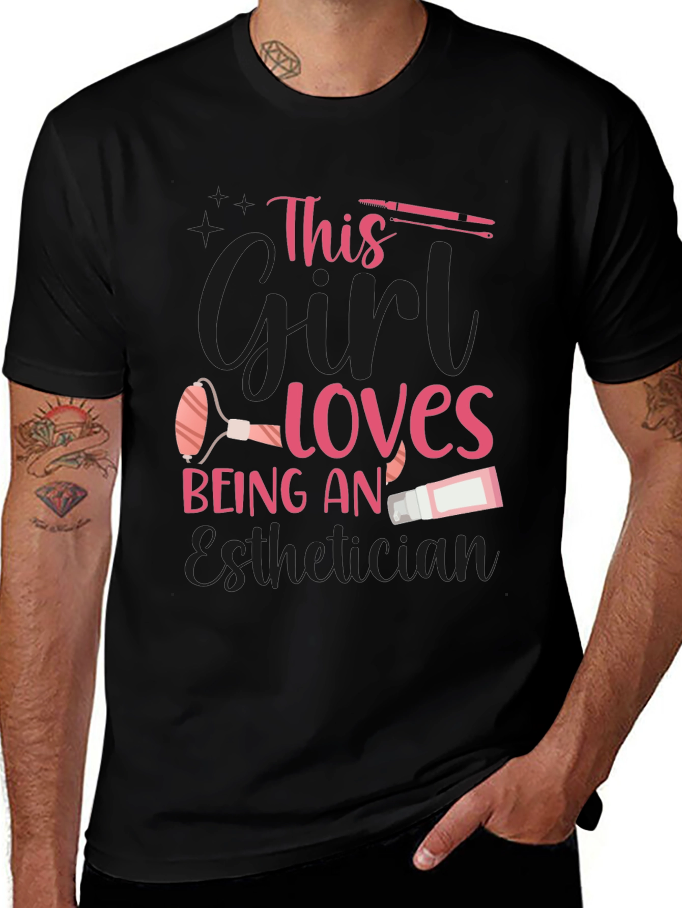Esthetician T-Shirt: "This Girl Loves Being An Esthetician"