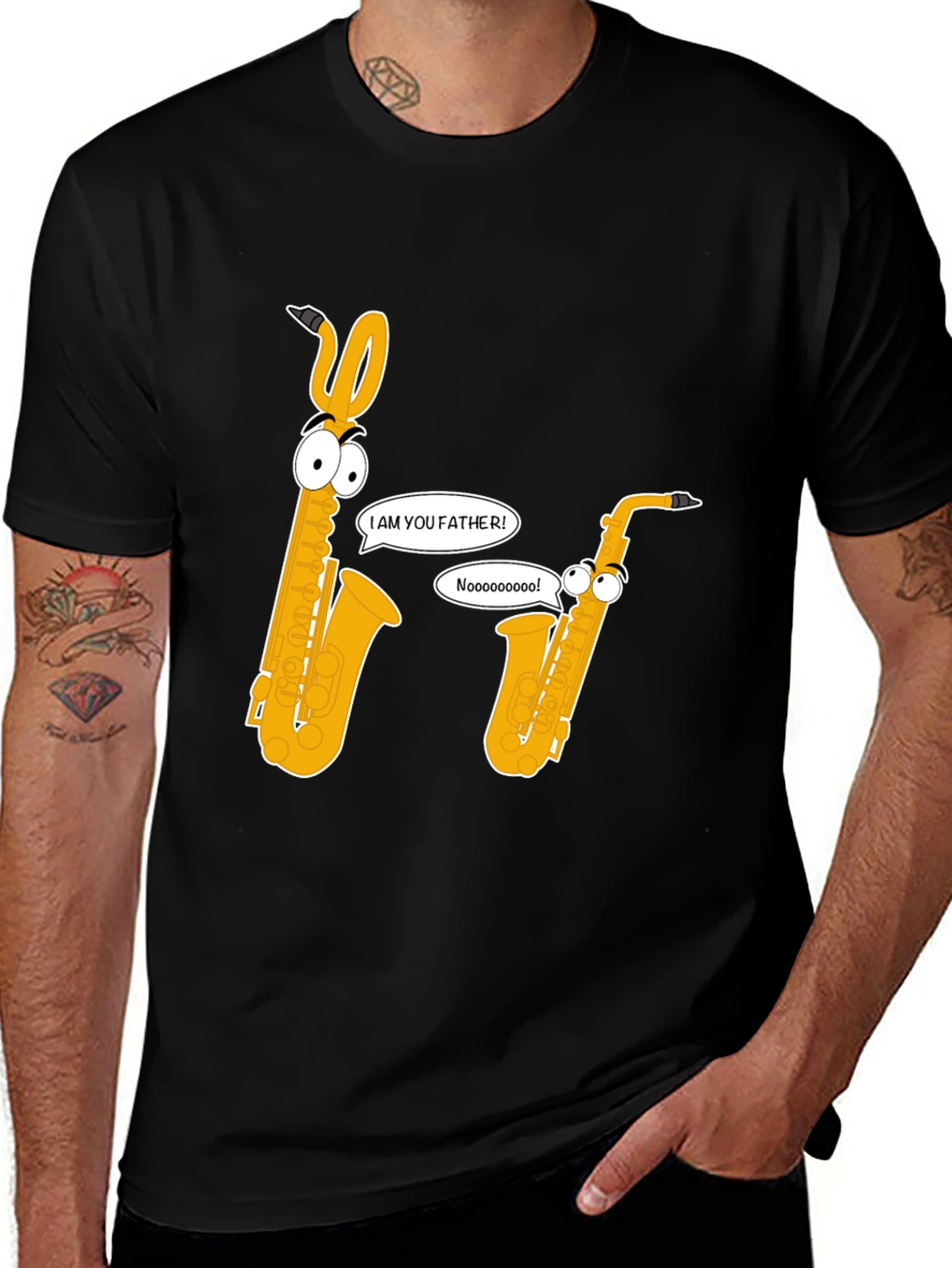Variant 23 of Saxophone Father T-Shirt - Funny Musical Tee