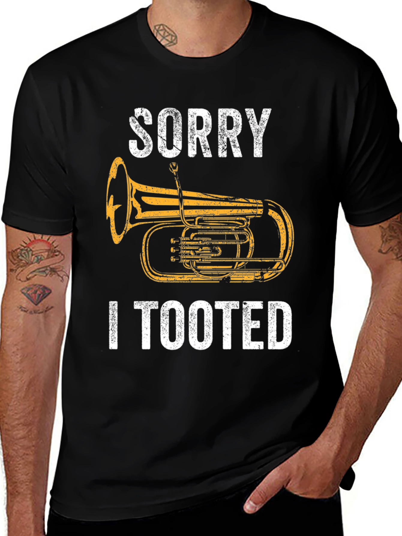 Variant 18 of Sorry I Tooted T-Shirt - Funny Tuba Player Tee