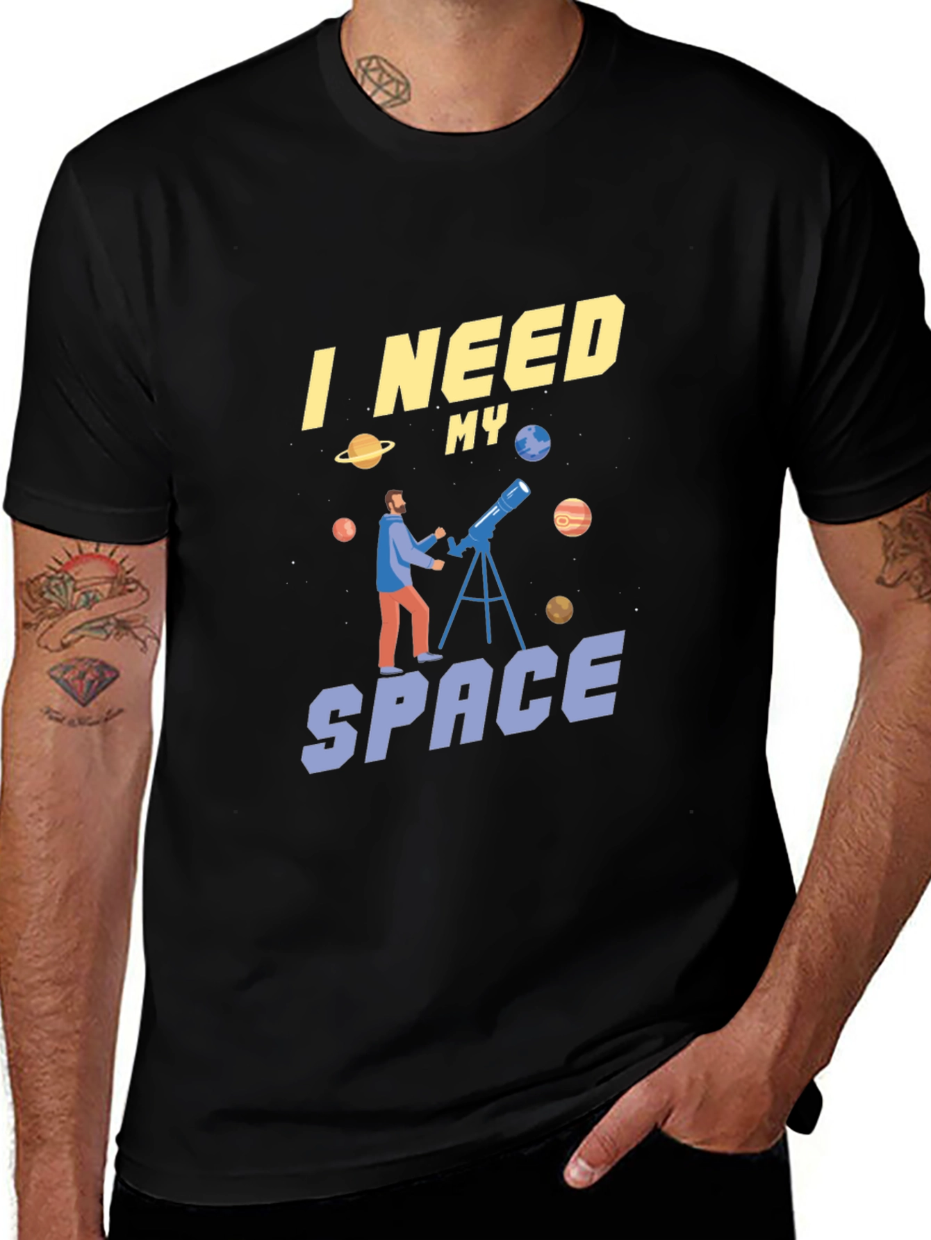 Variant 21 of I Need My Space Graphic T-Shirt Astronomy Fan Tee