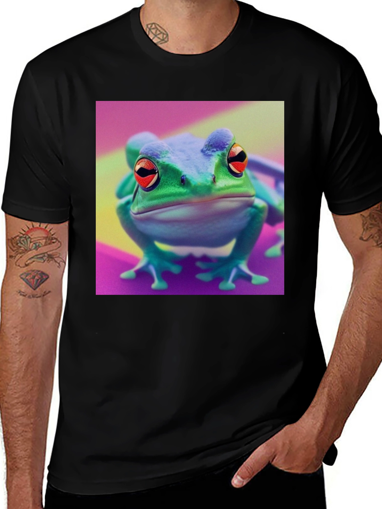 Variant 12 of Frog Graphic Tee - Vibrant Amphibian Design