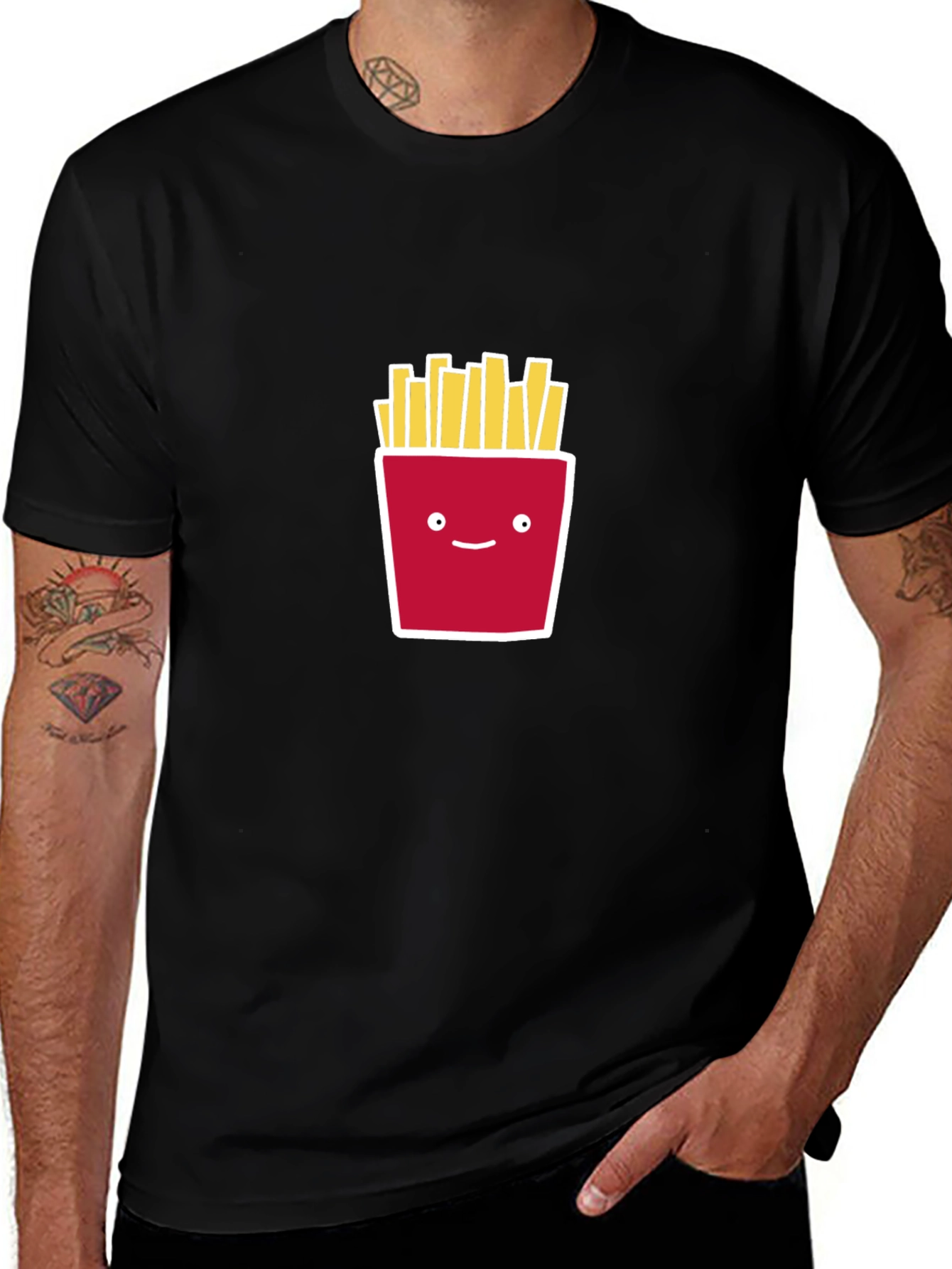 Variant 12 of French Fries Graphic Tee - Unisex Black T-Shirt