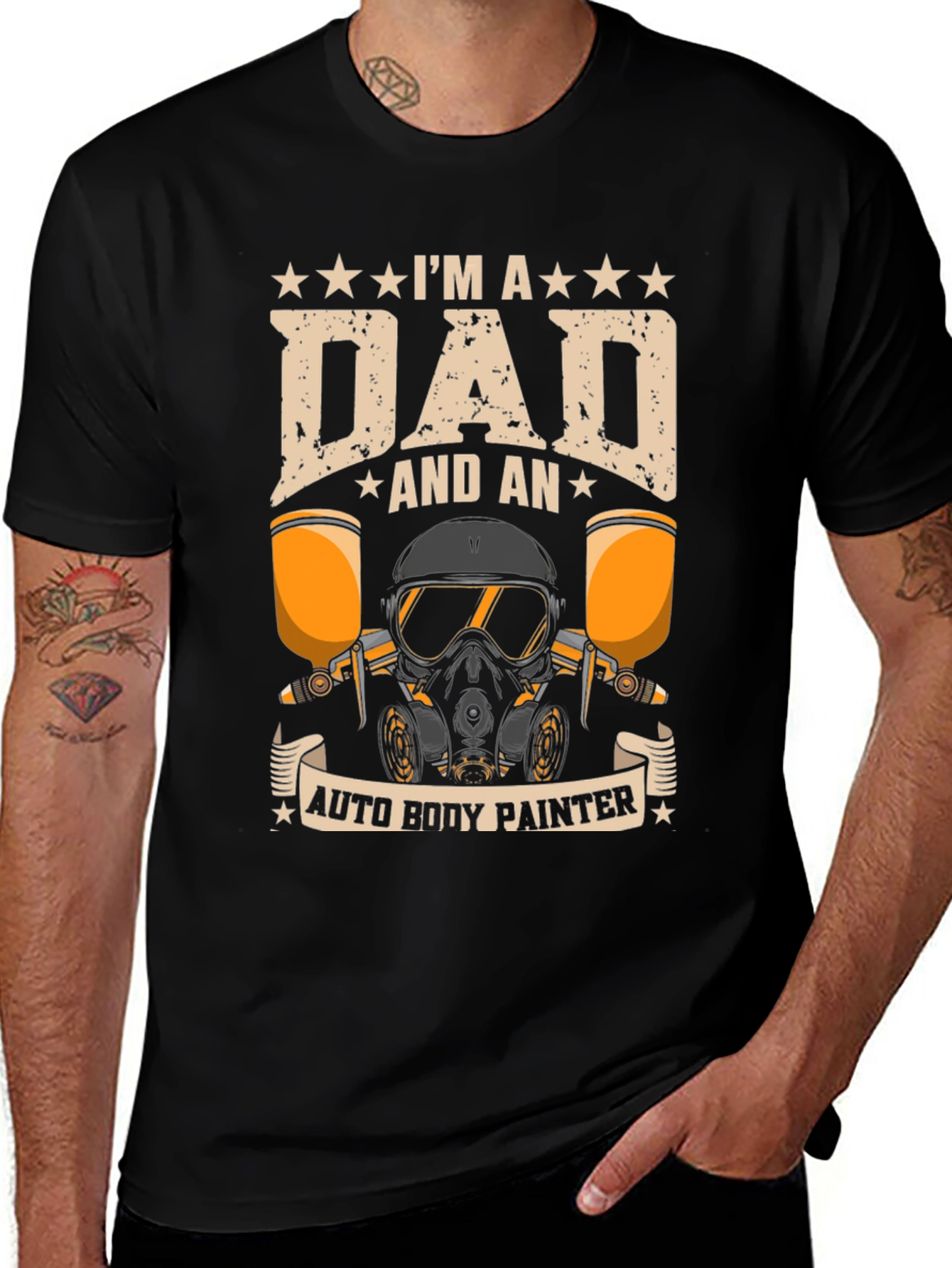 Variant 30 of Dad Auto Body Painter Graphic Tee