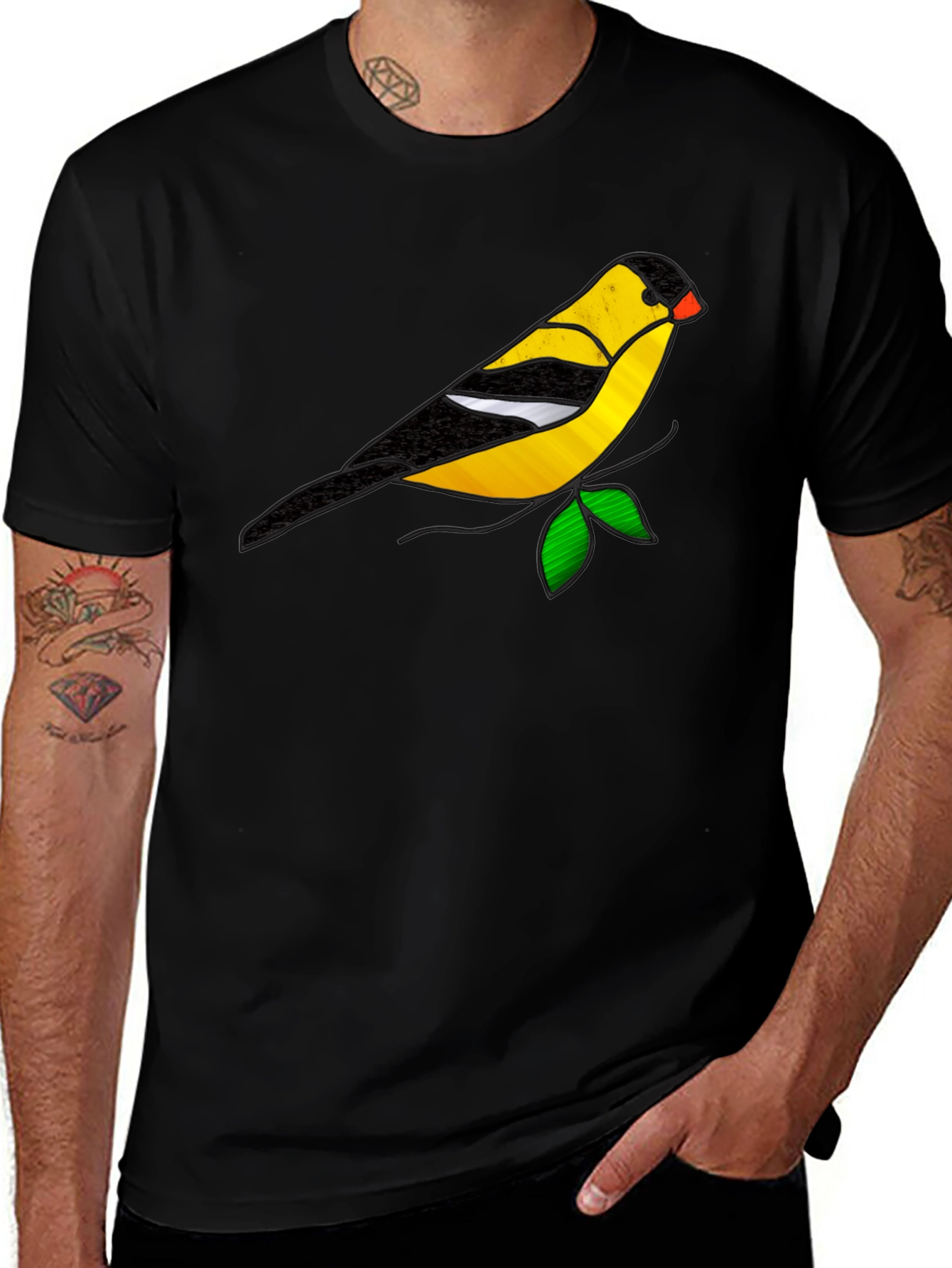 Variant 8 of Goldfinch Graphic Tee - Black Unisex T-Shirt