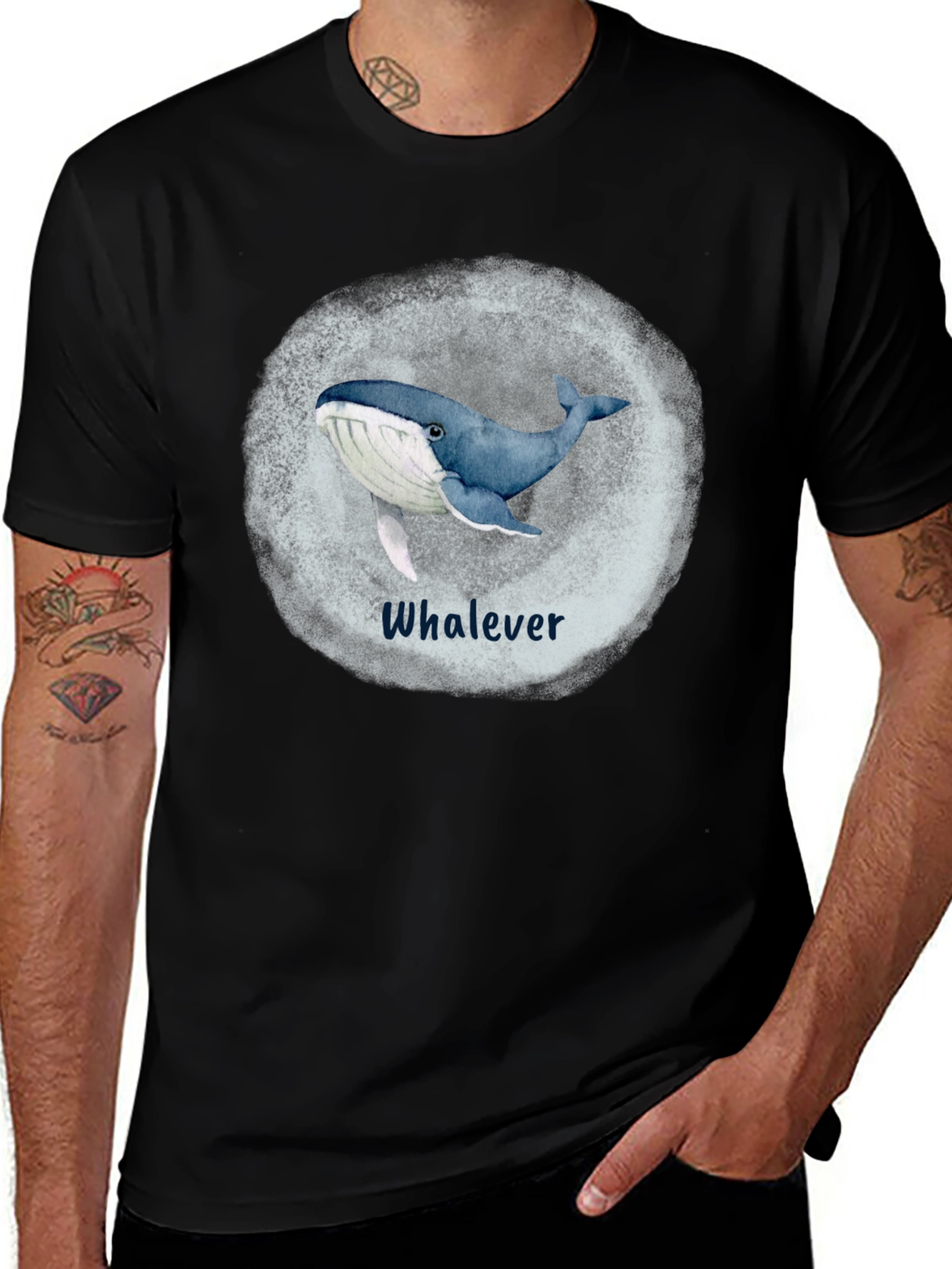 Variant 11 of Whalever T-Shirt - Funny Whale Graphic Tee