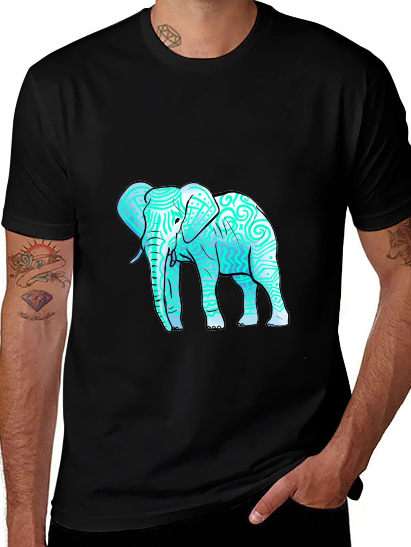 Variant 18 of Elephant Graphic Tee - Cool Design, Casual Comfort