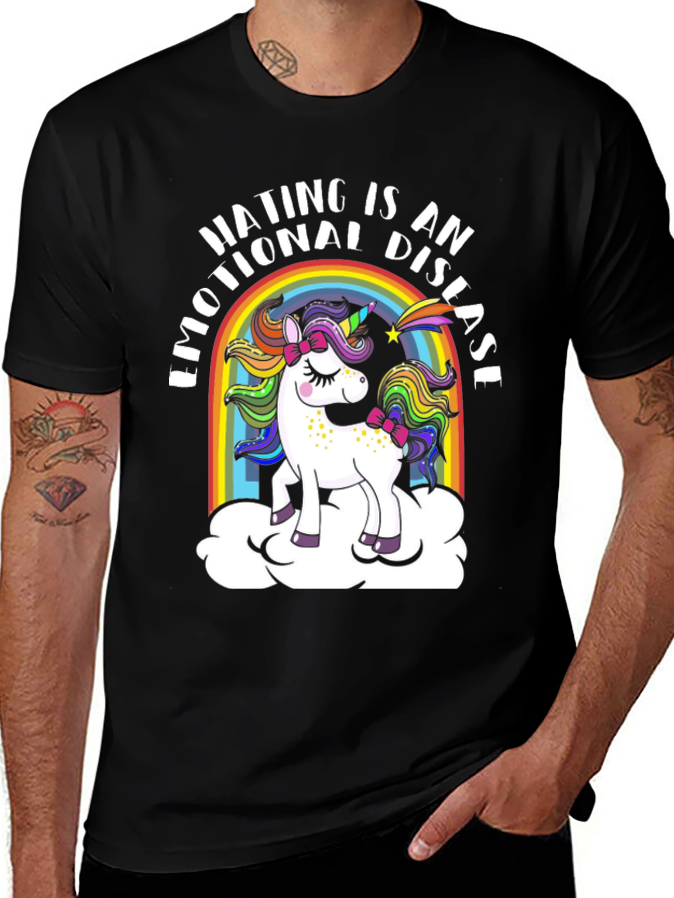 Variant 14 of Unicorn Emotional Disease Graphic T-Shirt