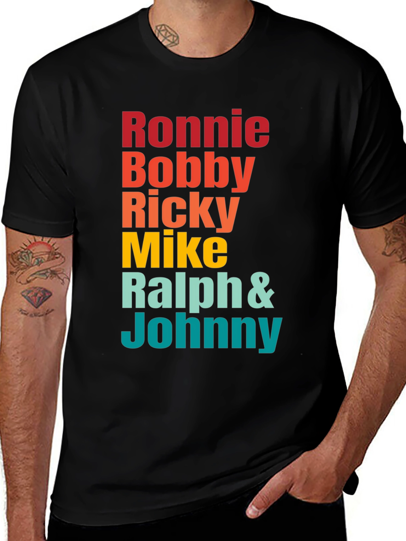 Variant 26 of Ronnie Bobby Ricky Mike Ralph & Johnny Band Tee