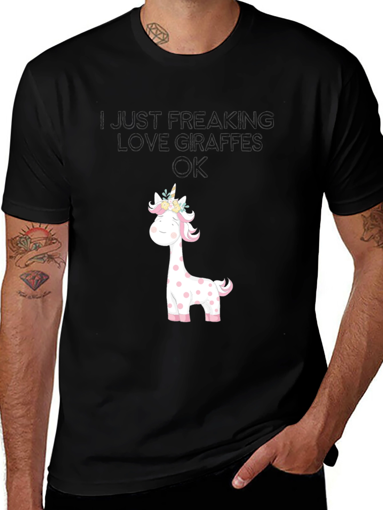 Variant 23 of Giraffe Lover Tee - Cute Giraffe Unicorn T-Shirt