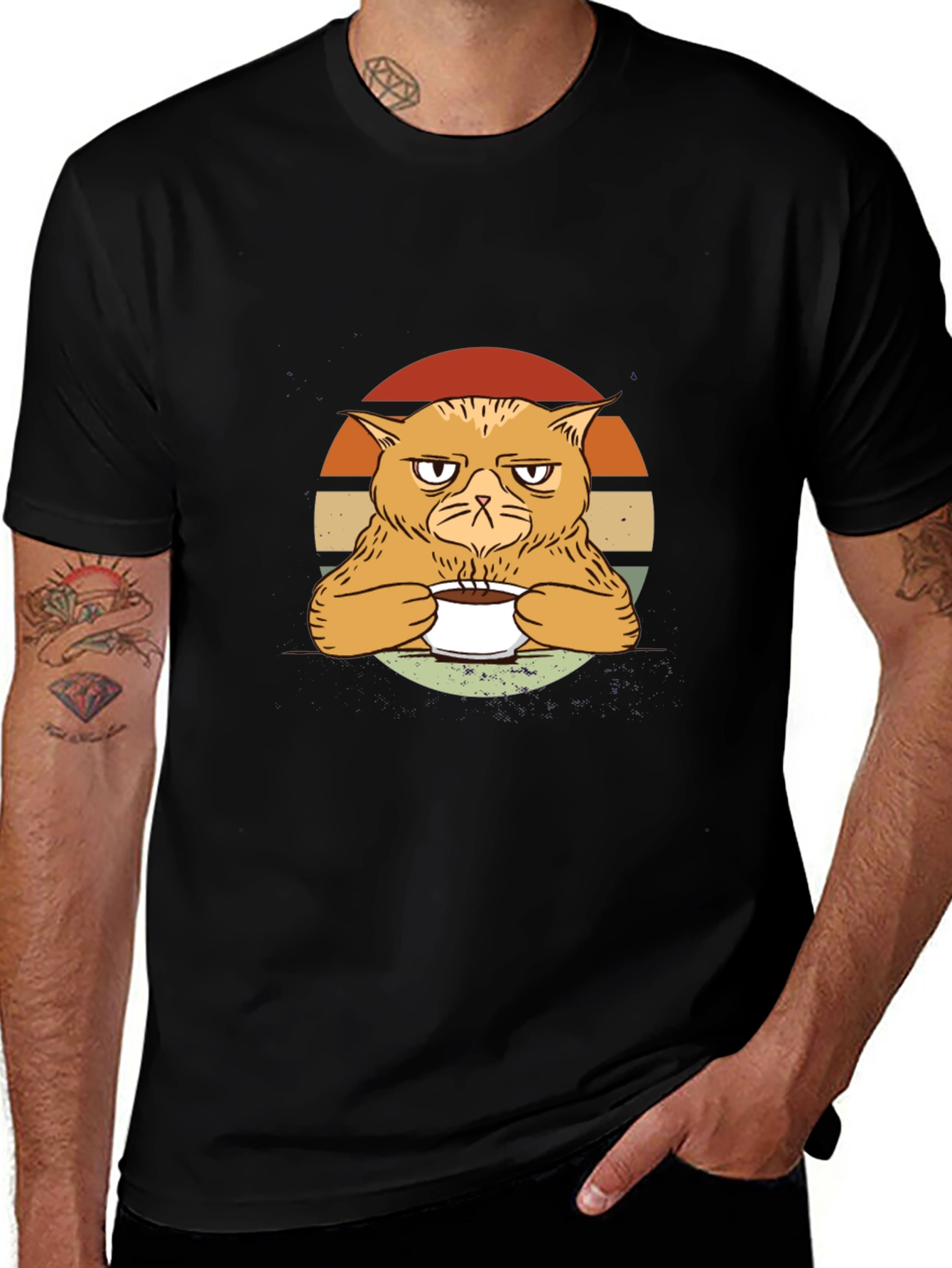 Variant 20 of Grumpy Cat Coffee T-Shirt - Vintage Style