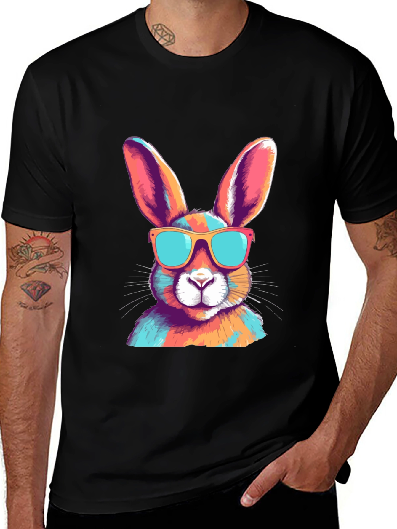 Variant 11 of Cool Rabbit Graphic Tee - Easter Ready!