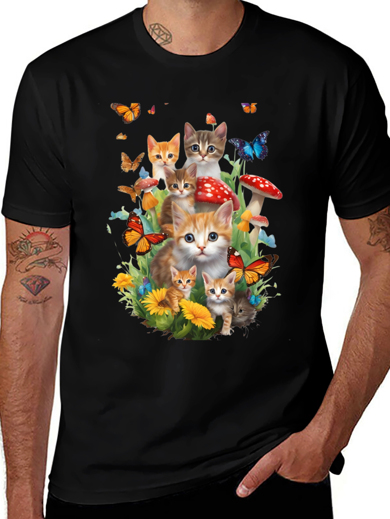 Variant 21 of Cute Cats & Butterflies T-Shirt