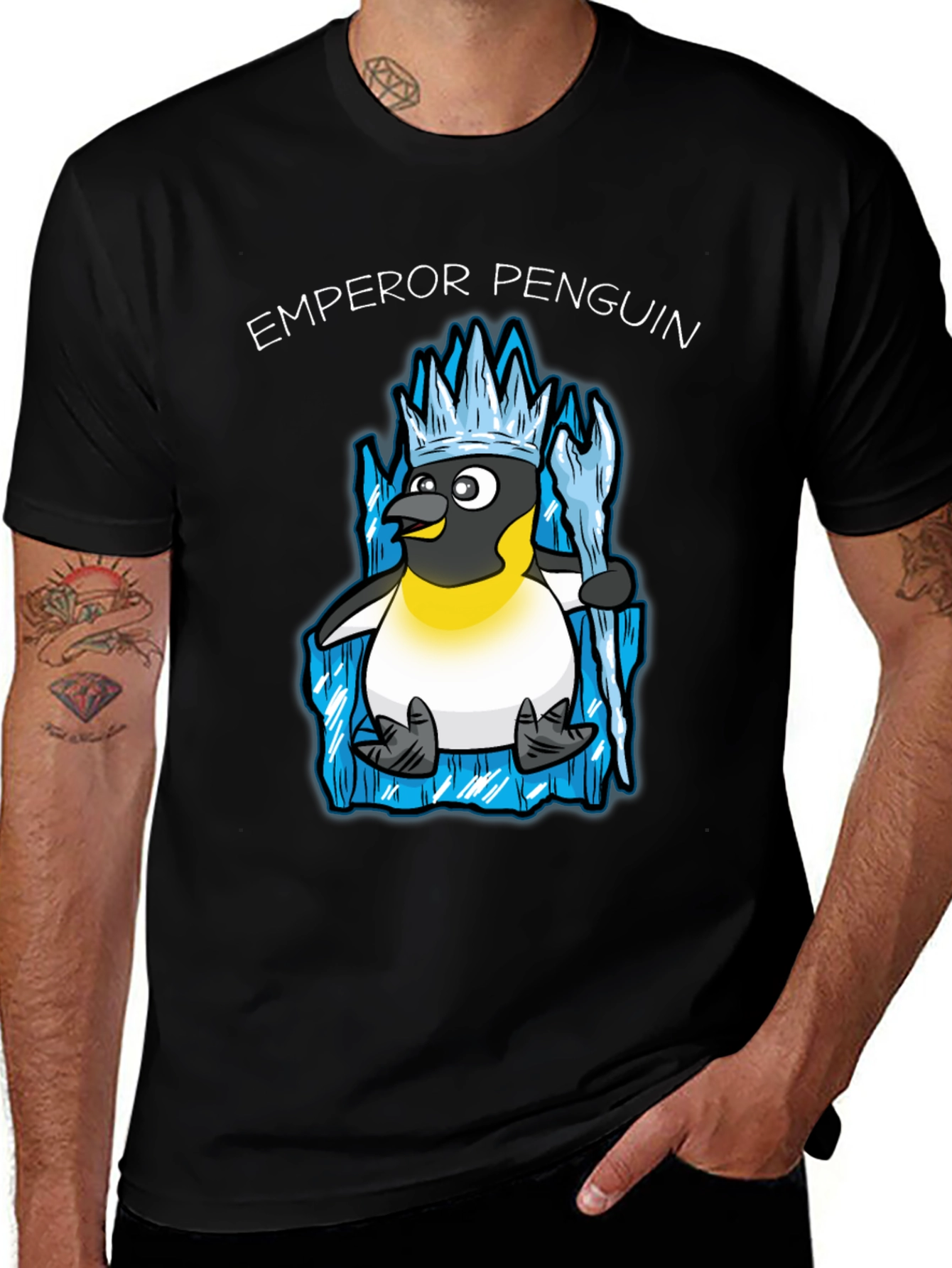 Variant 27 of Emperor Penguin Graphic Tee - Cool Cartoon Design