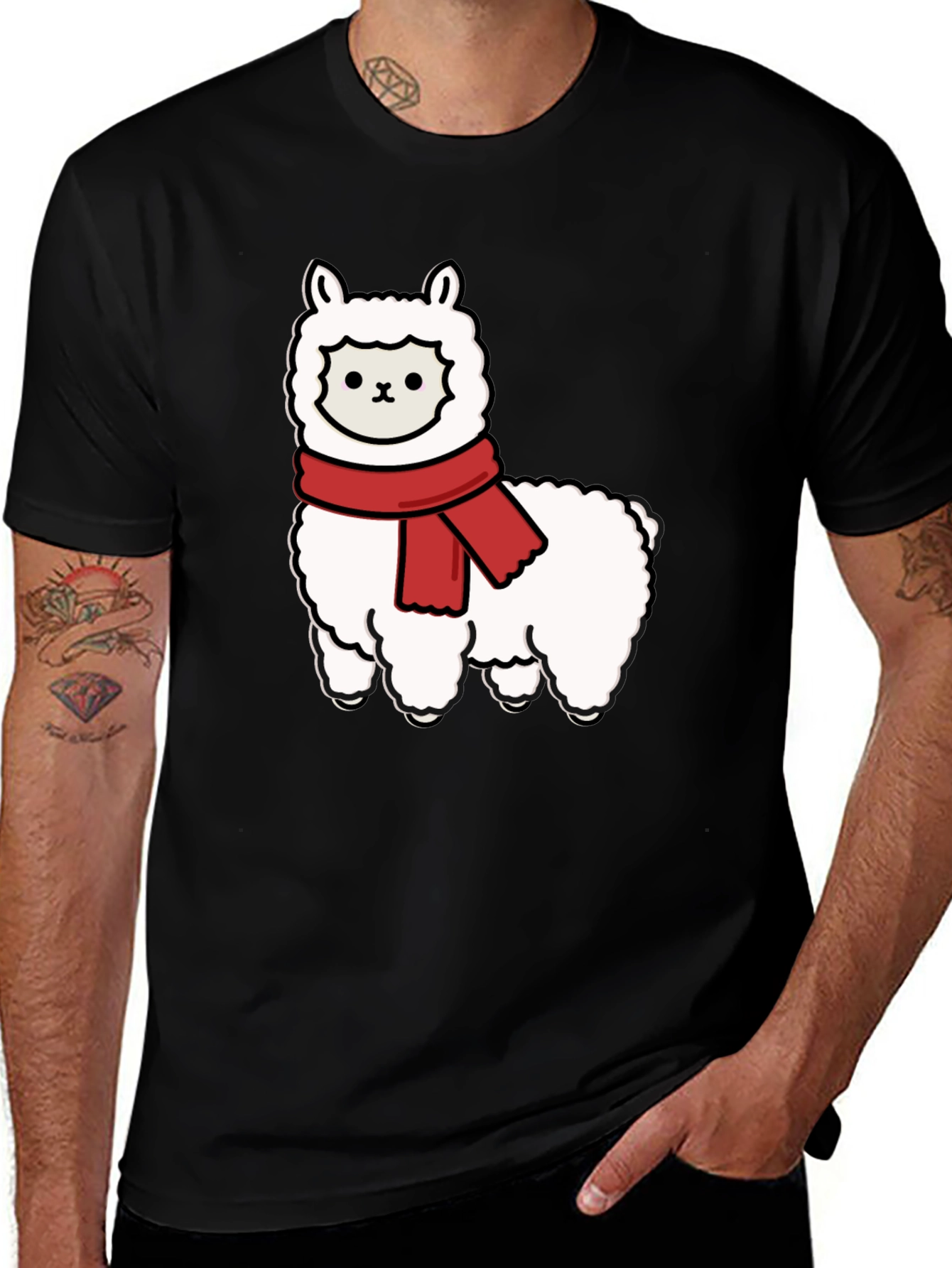 Variant 13 of Llama Graphic Tee - Unisex Black T-Shirt