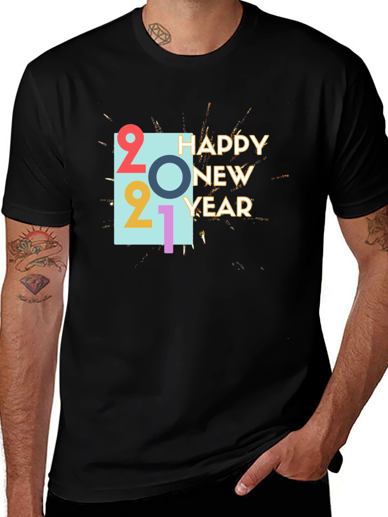 Variant 15 of Happy New Year 2021 Graphic Tee
