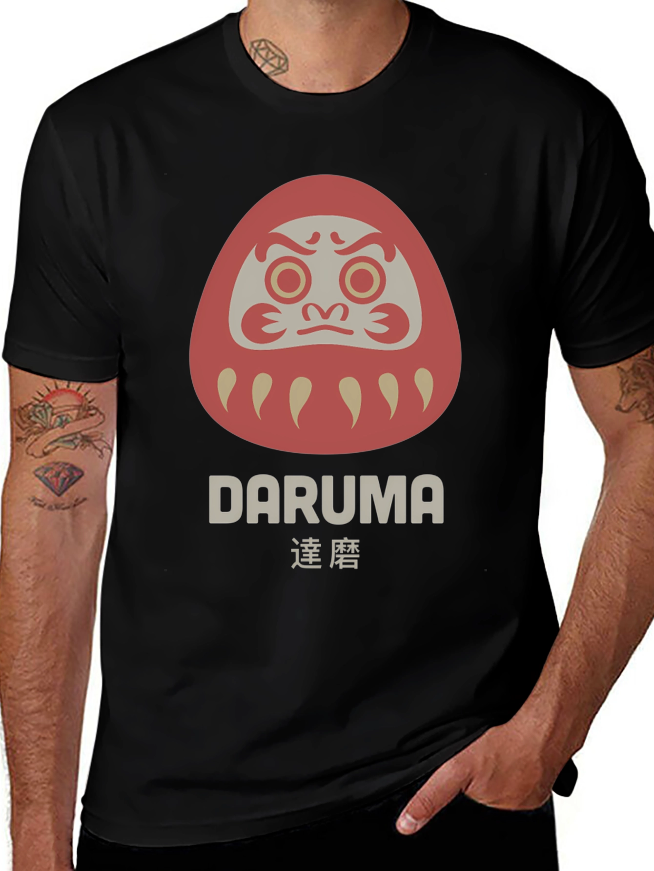 Daruma Doll Graphic T-Shirt - Lucky Amulet Tee