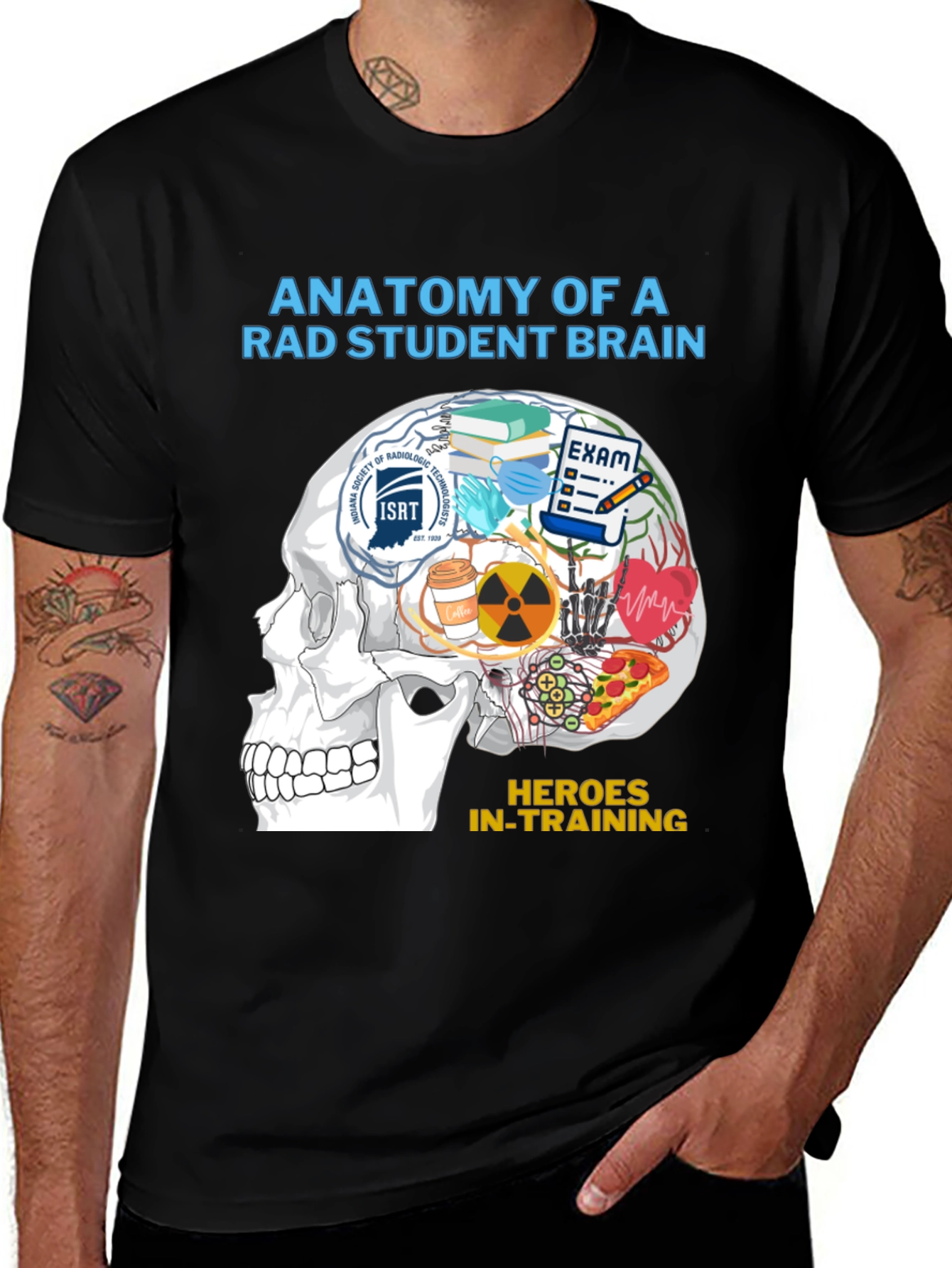 Variant 4 of Rad Student Brain Anatomy T-Shirt