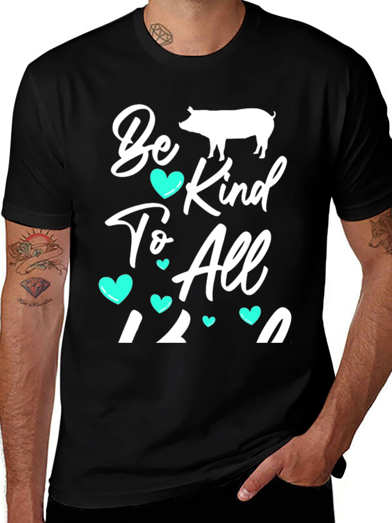 Variant 6 of Be Kind To All T-Shirt - Pig Graphic Tee