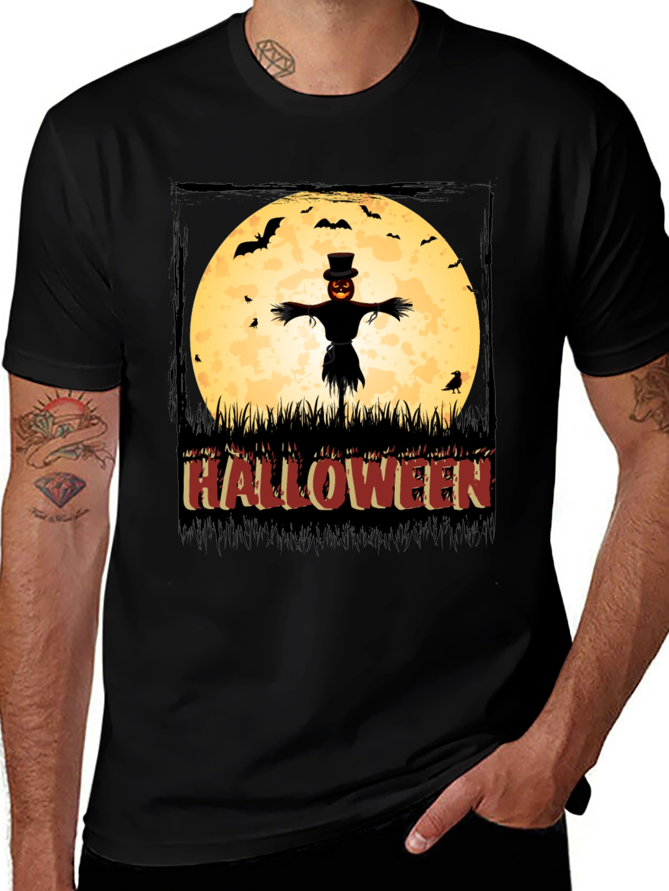 Halloween Scarecrow Graphic Tee