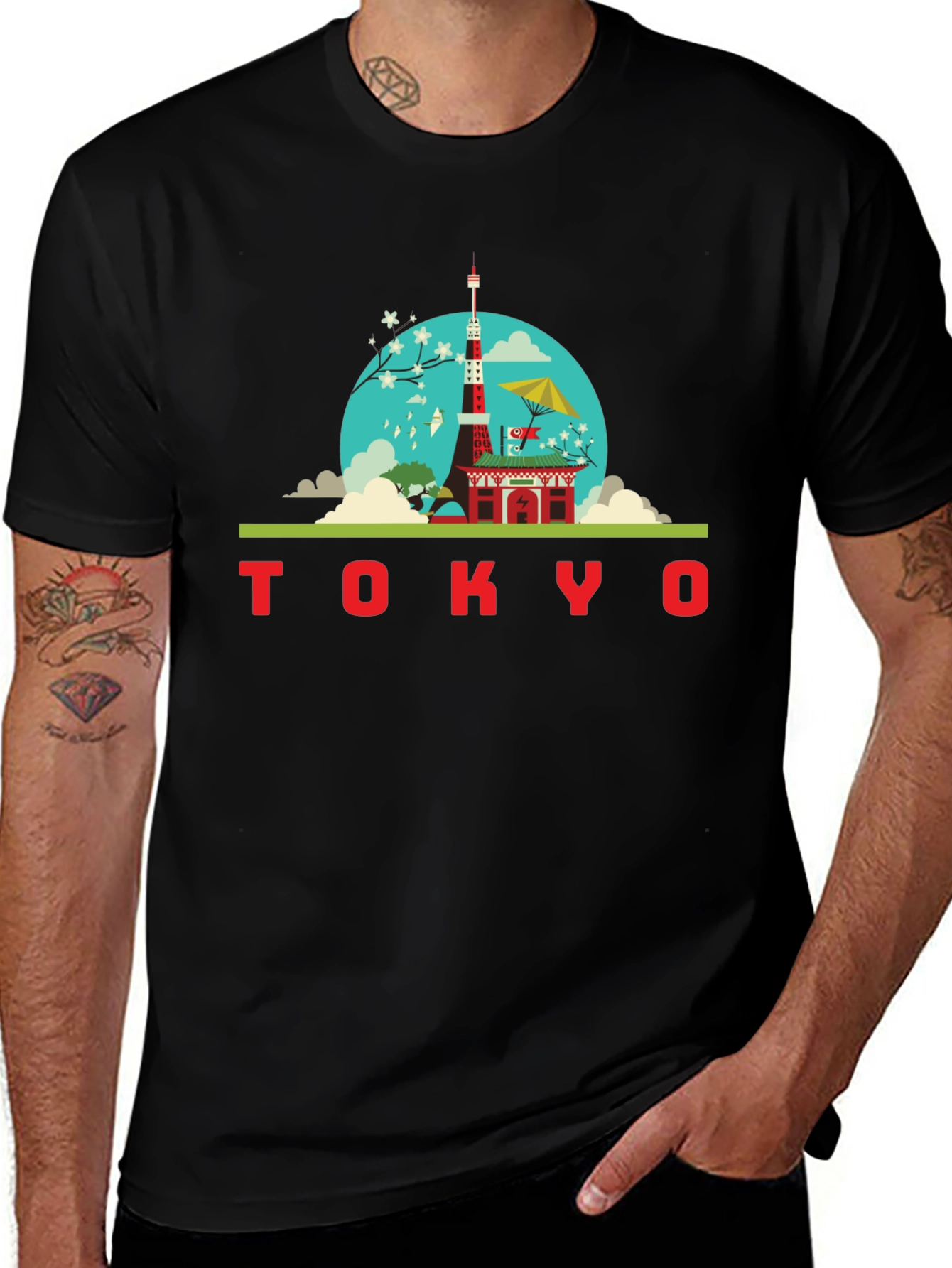 Variant 3 of Tokyo Tower Graphic Tee