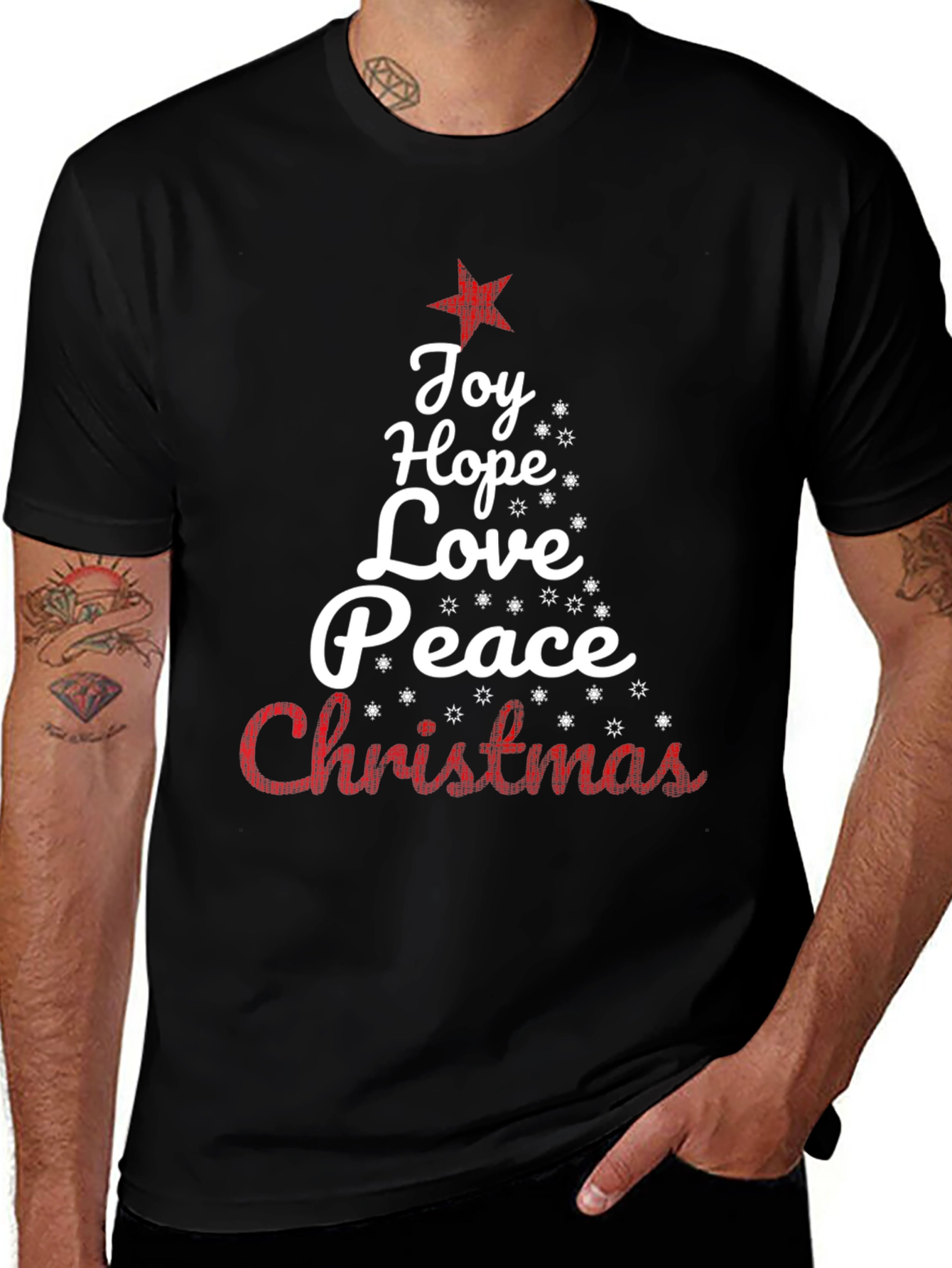 Christmas Tree Words T-Shirt