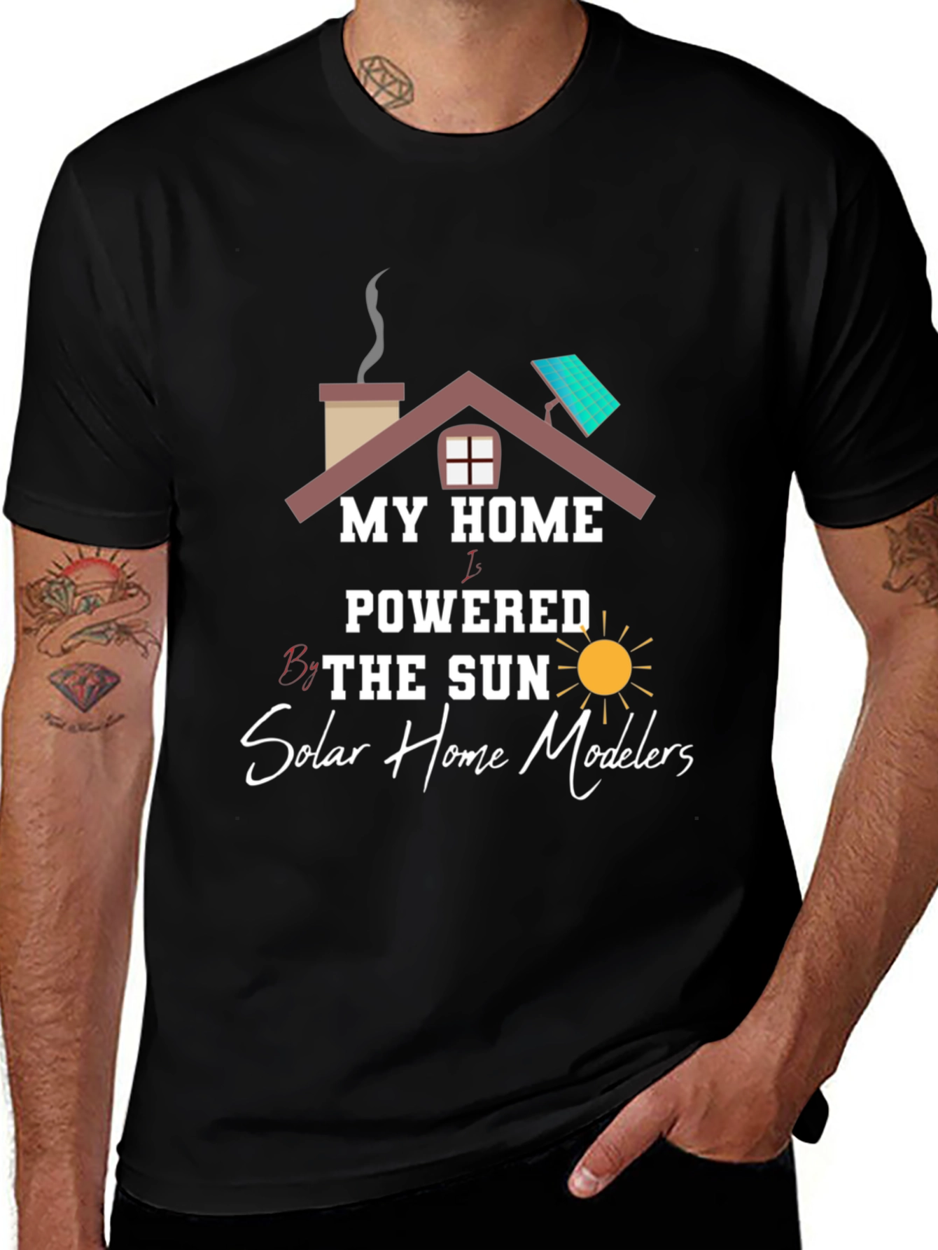 Variant 16 of Solar Home Modelers T-Shirt: Eco-Friendly Living