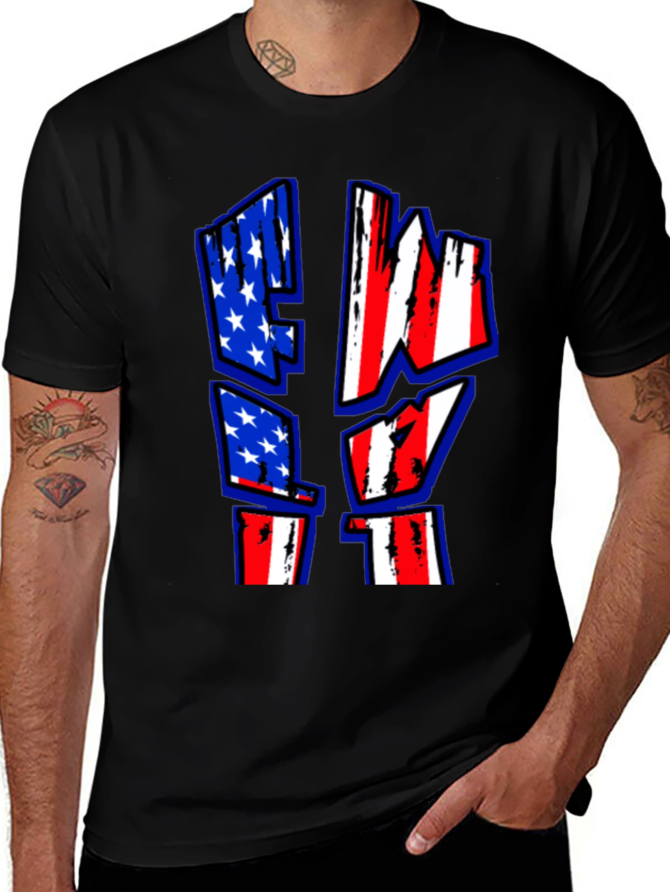 Variant 28 of American Flag Graphic T-Shirt