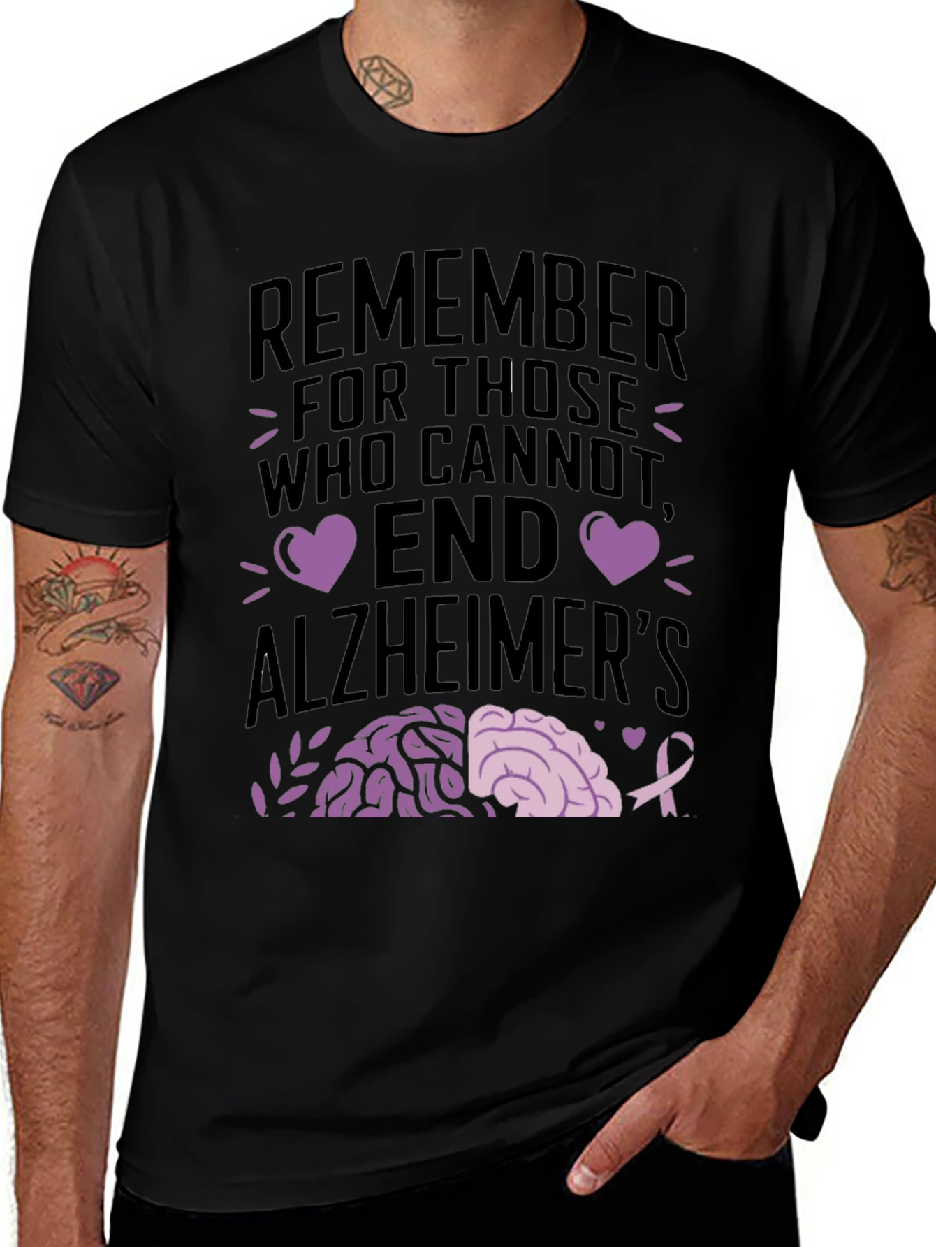Alzheimer's Awareness T-Shirt - Remember Those Who Cannot