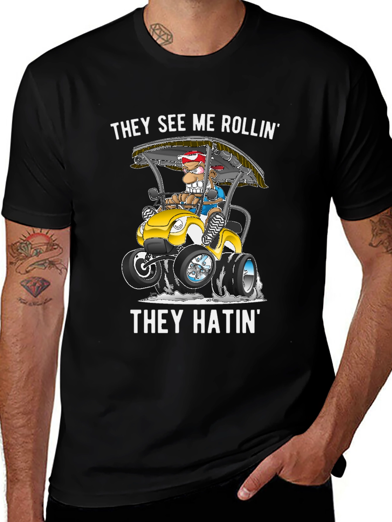 Variant 24 of They See Me Rollin' T-Shirt Funny Graphic Tee