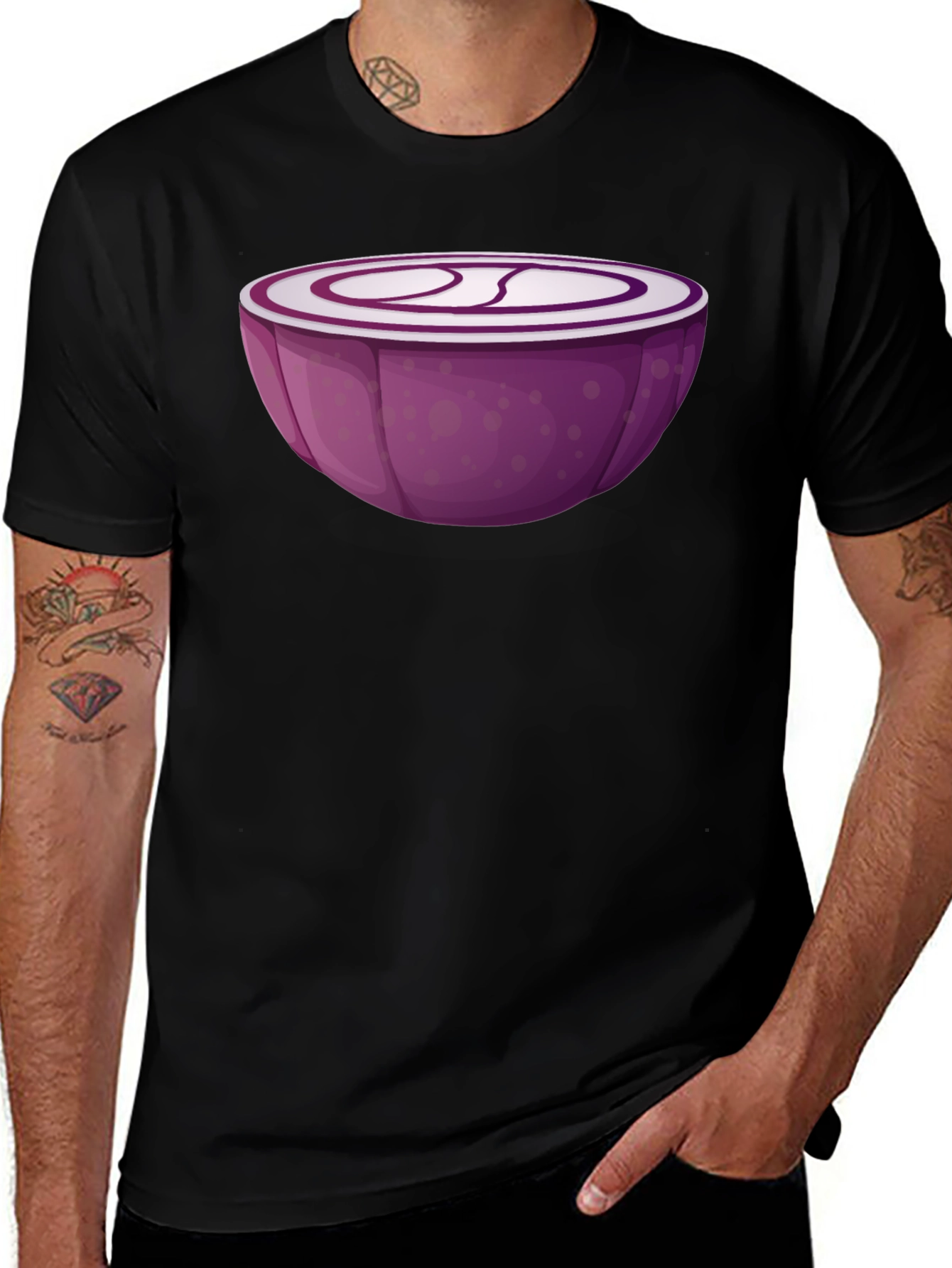 Red Onion Slice Graphic T-Shirt
