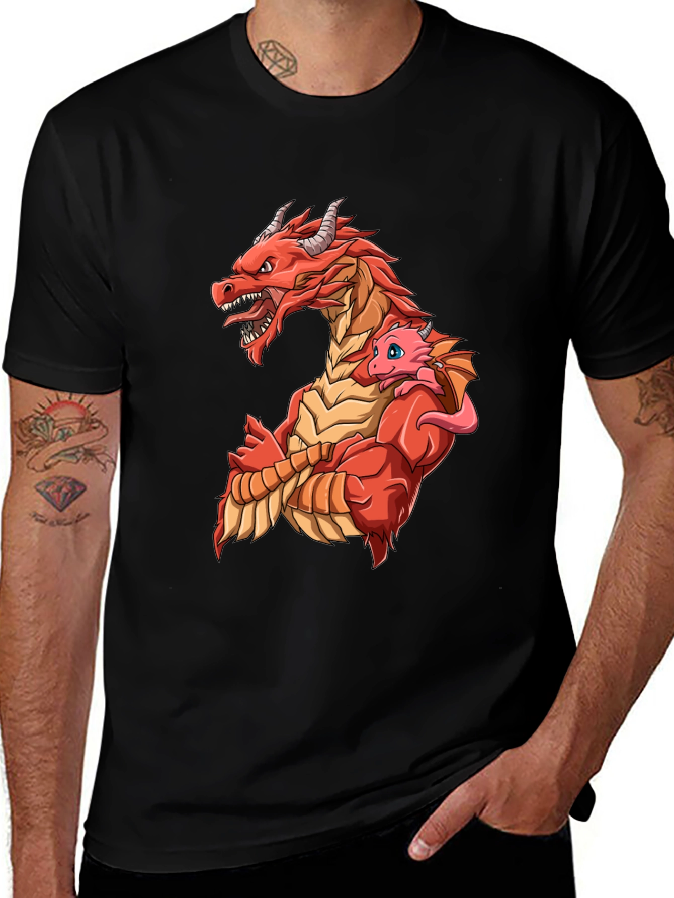 Variant 2 of Dragon Family Graphic T-Shirt