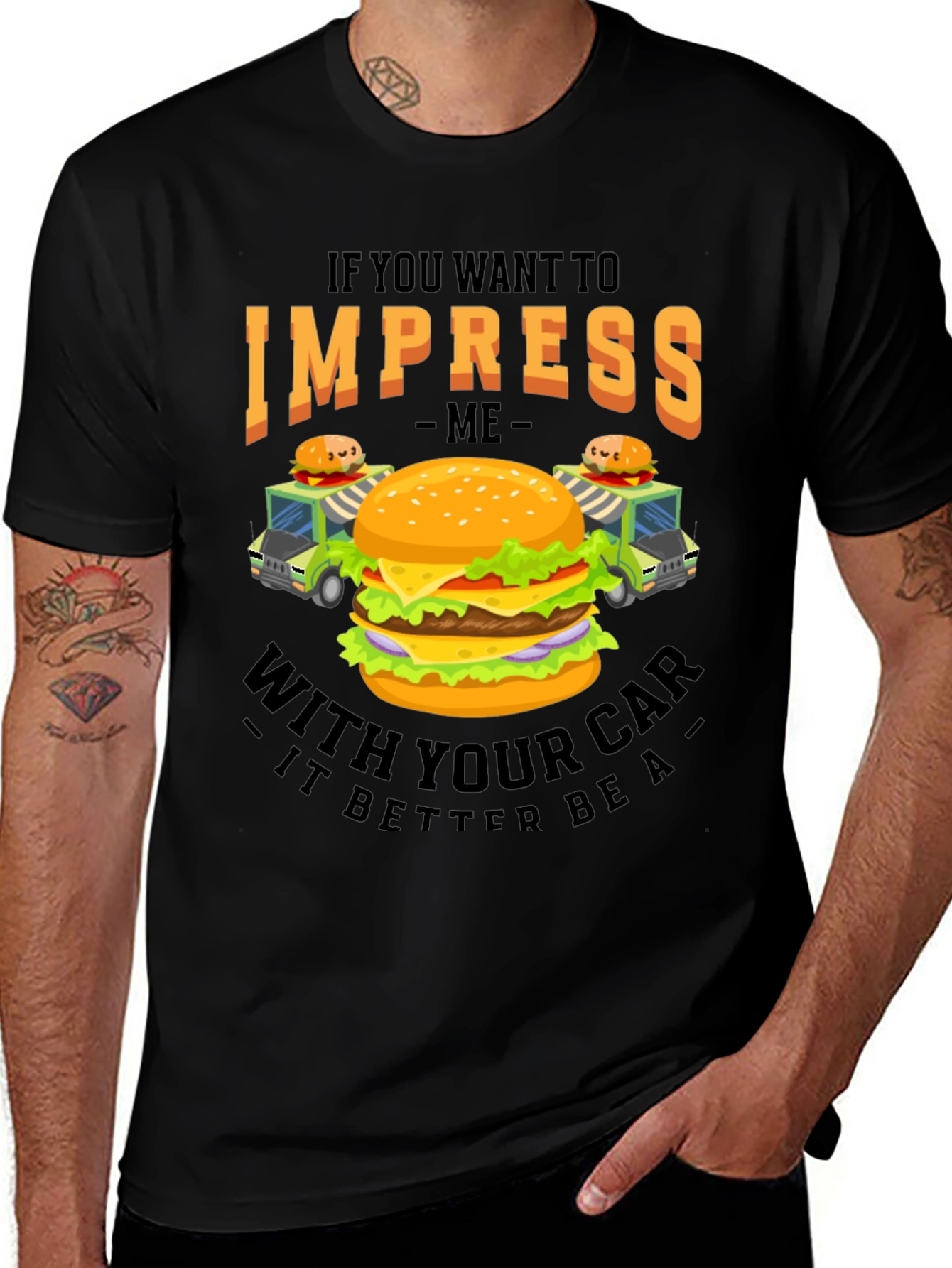 Variant 25 of Impress Car Burger Black T-Shirt