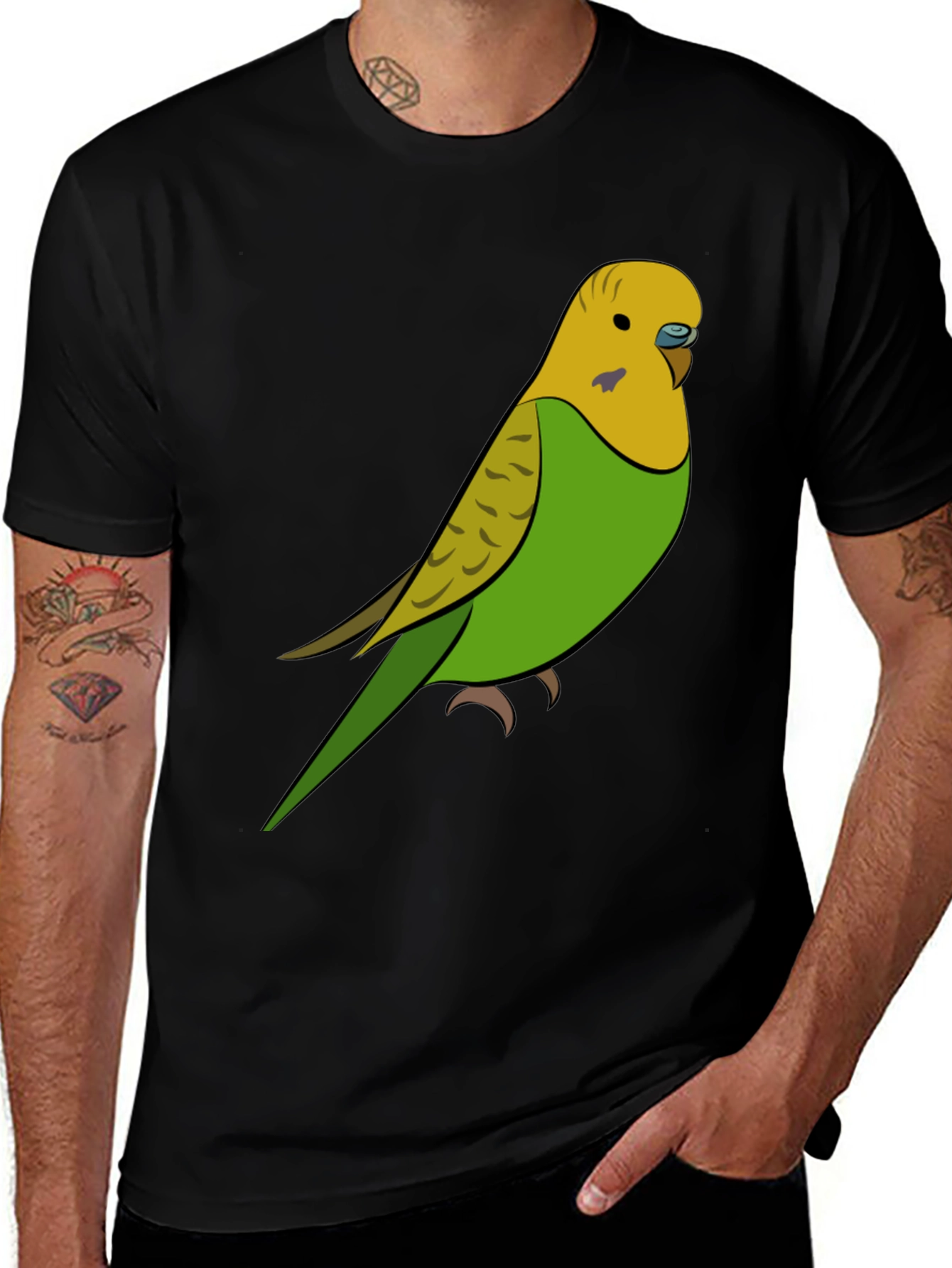 Variant 13 of Parakeet Graphic T-Shirt - Unique Bird Lover Tee