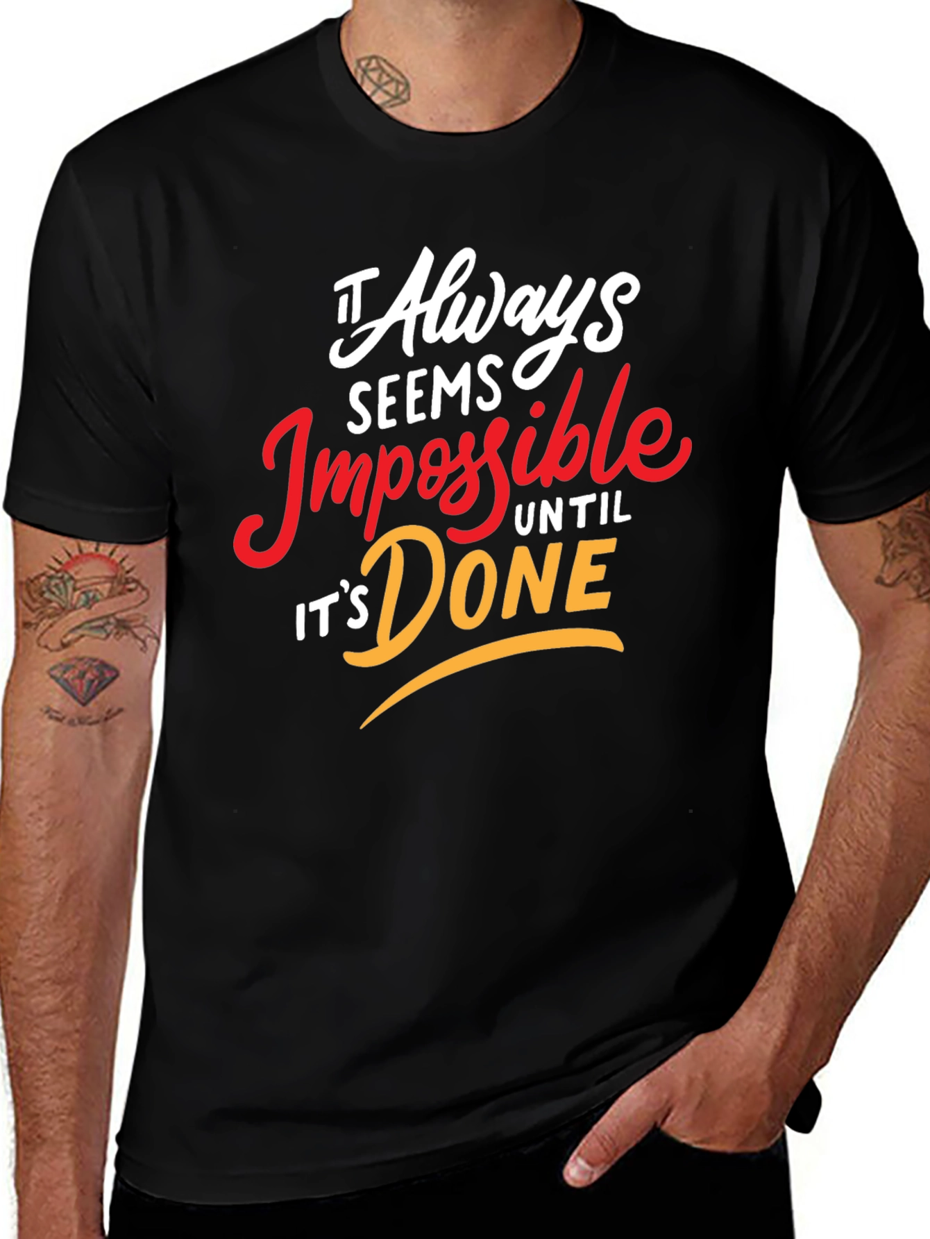 Variant 16 of Motivational Graphic Tee - Impossible Until Done