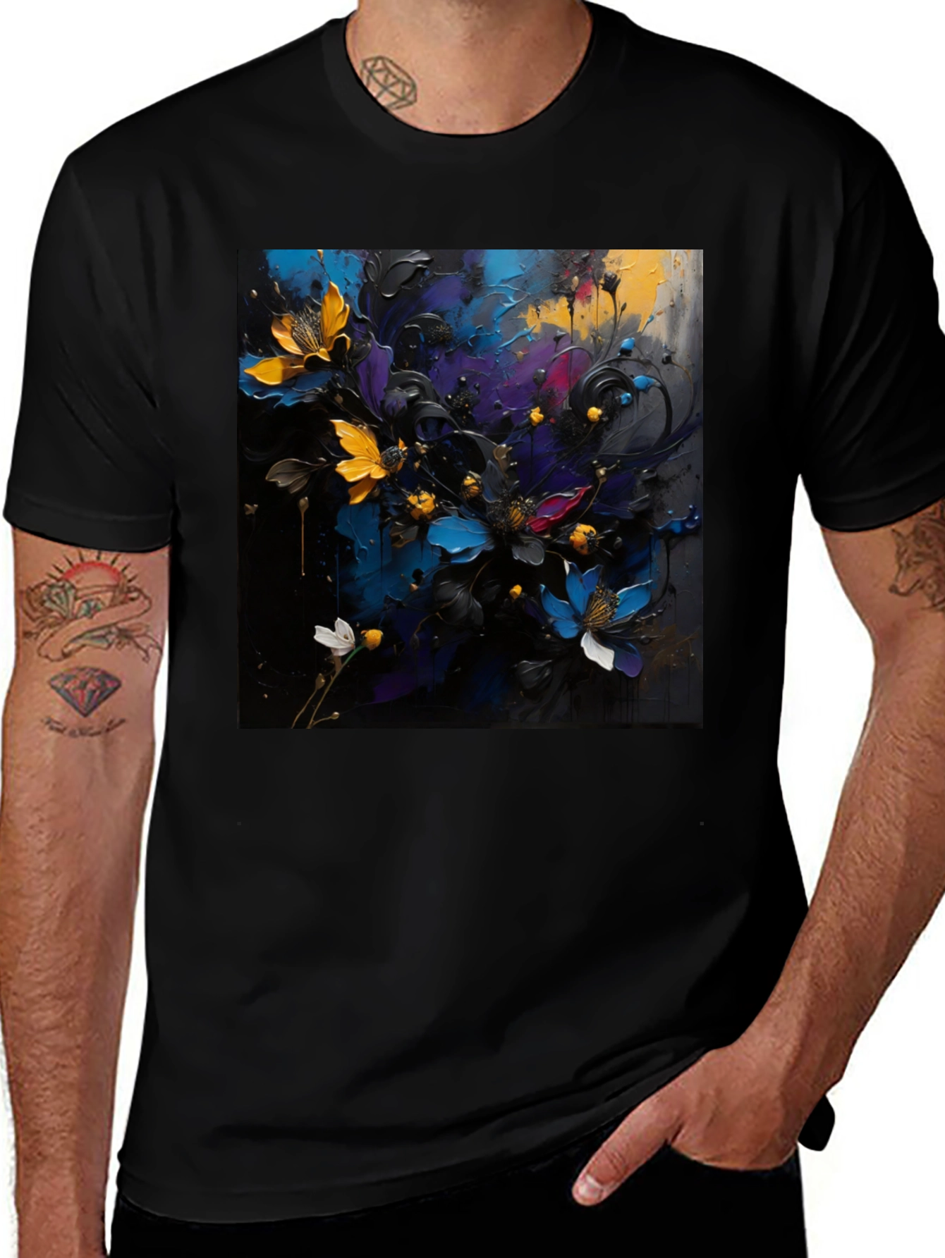 Variant 13 of Floral Art T-Shirt - Bold Expression
