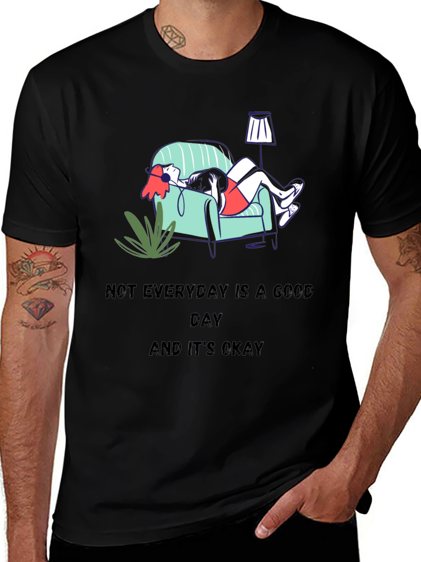 Variant 12 of Relaxed Graphic Tee - "Not Everyday Is A Good Day"