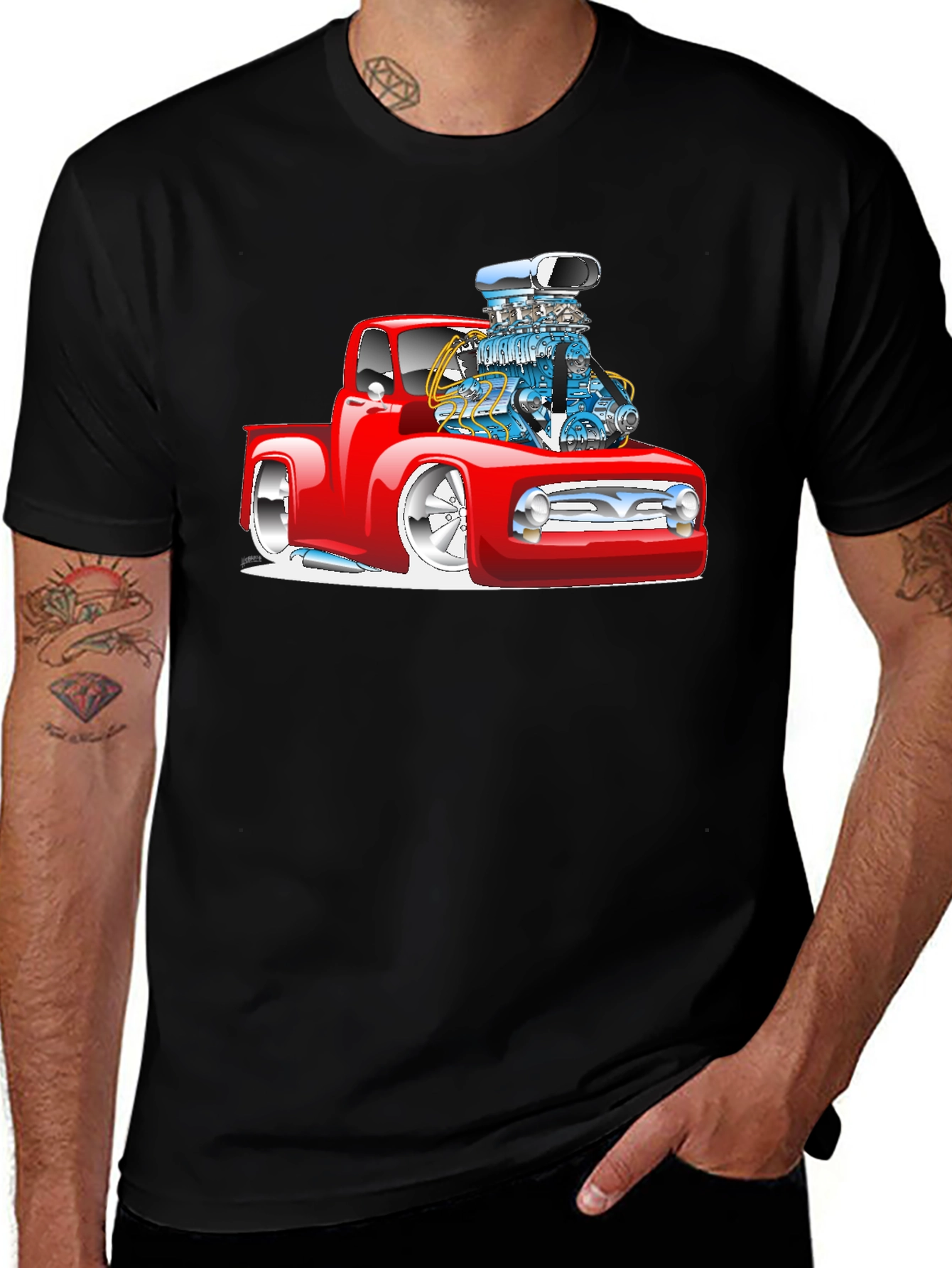 Variant 4 of Custom Hot Rod Truck Graphic Tee
