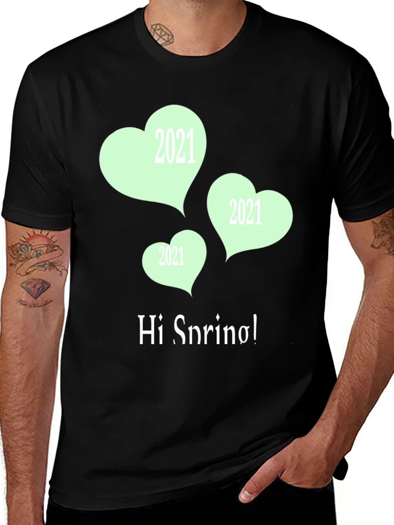 Variant 18 of Hi Spring! 2021 Heart T-Shirt