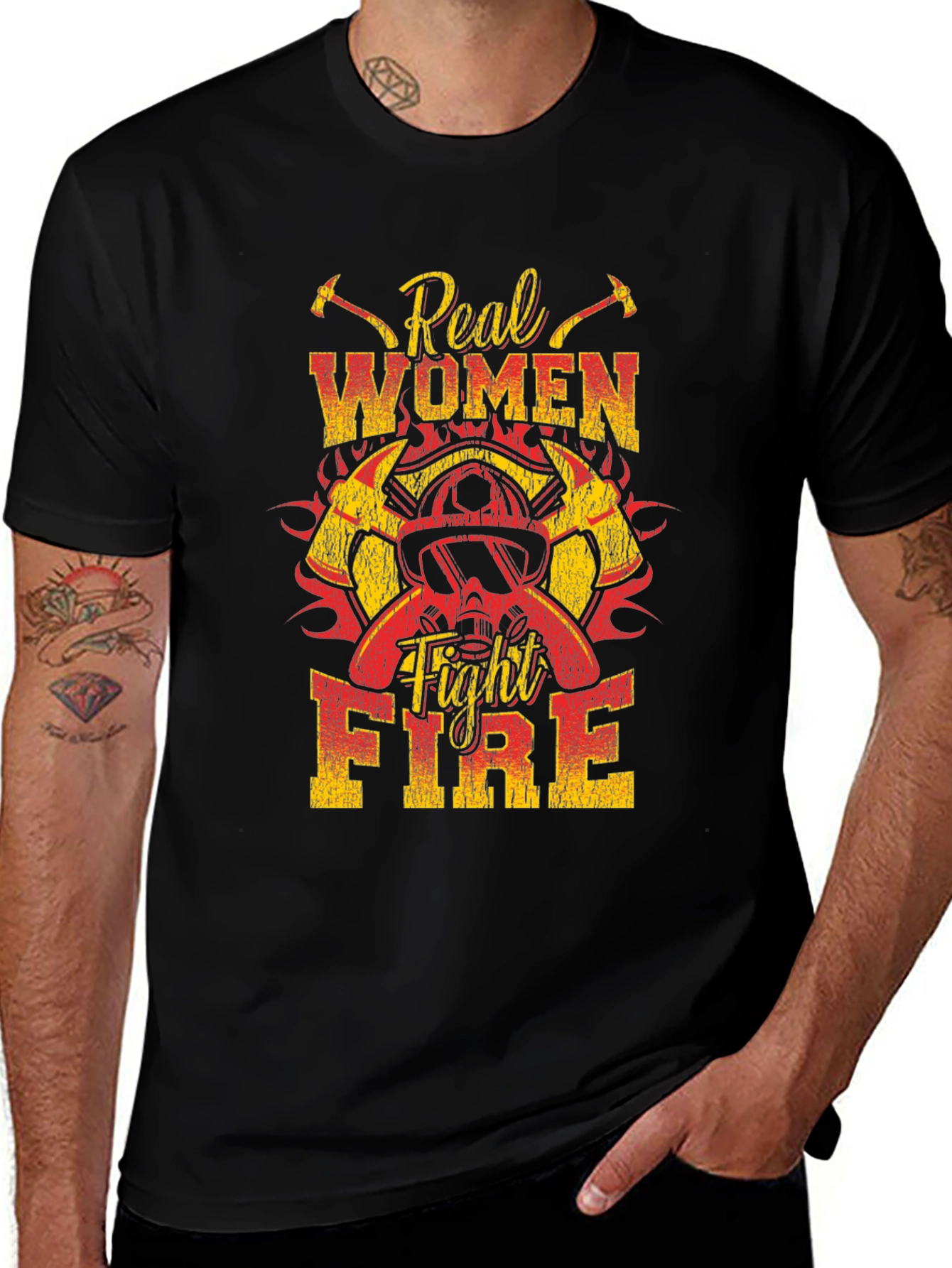Variant 10 of Real Women Fight Fire Graphic T-Shirt