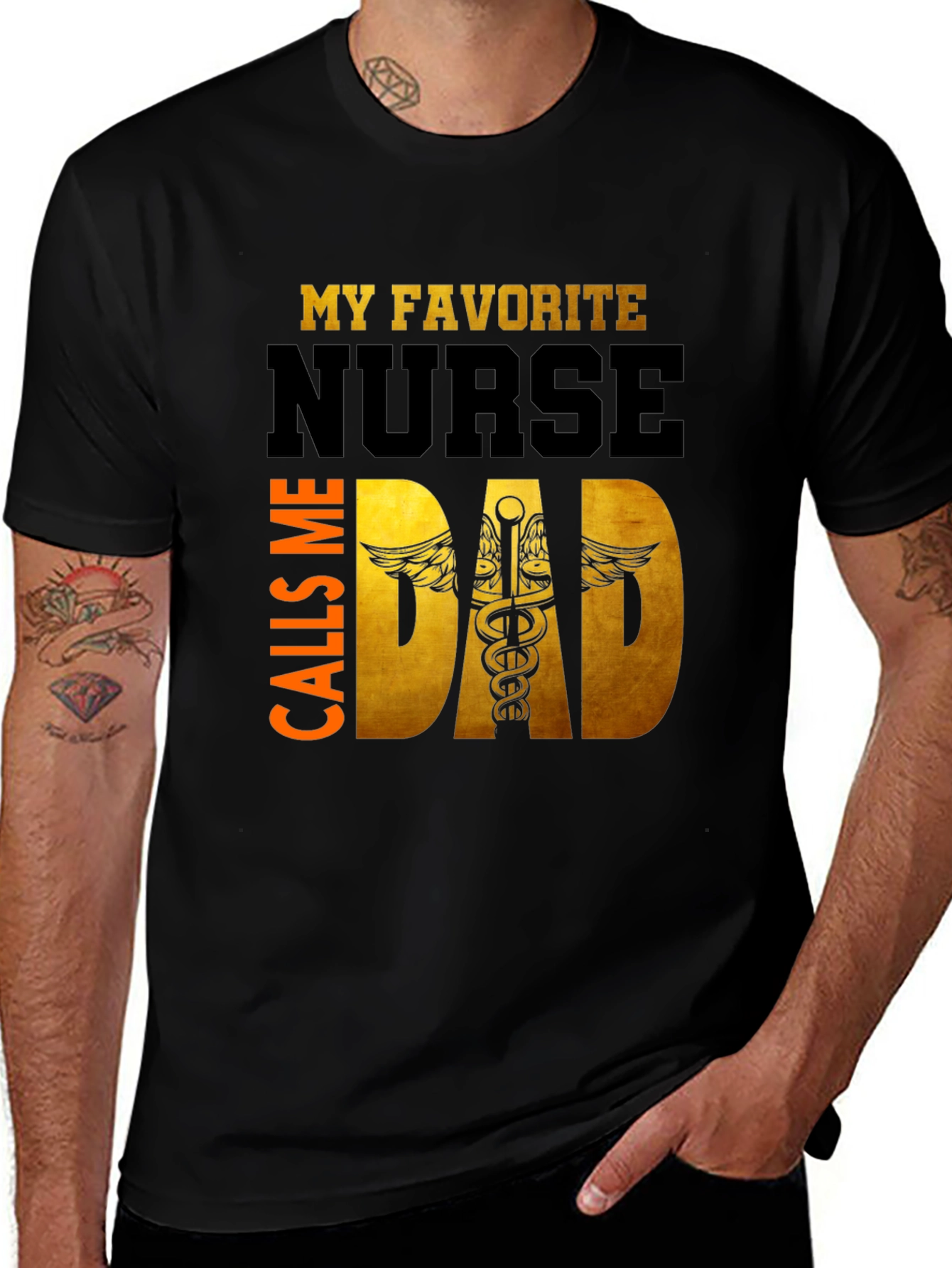 Variant 5 of My Favorite Nurse Calls Me Dad T-Shirt