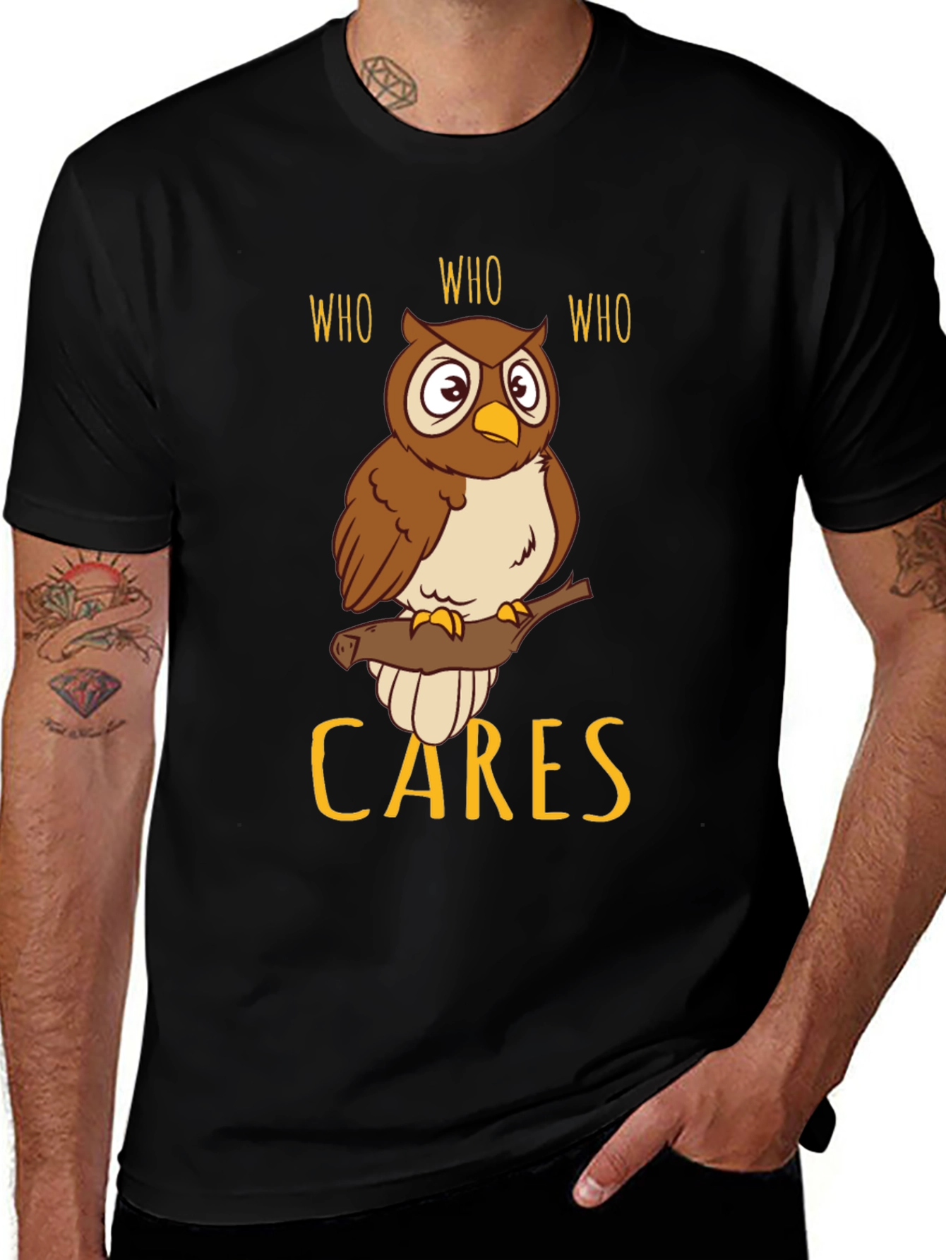 Variant 16 of Who Cares Owl T-Shirt