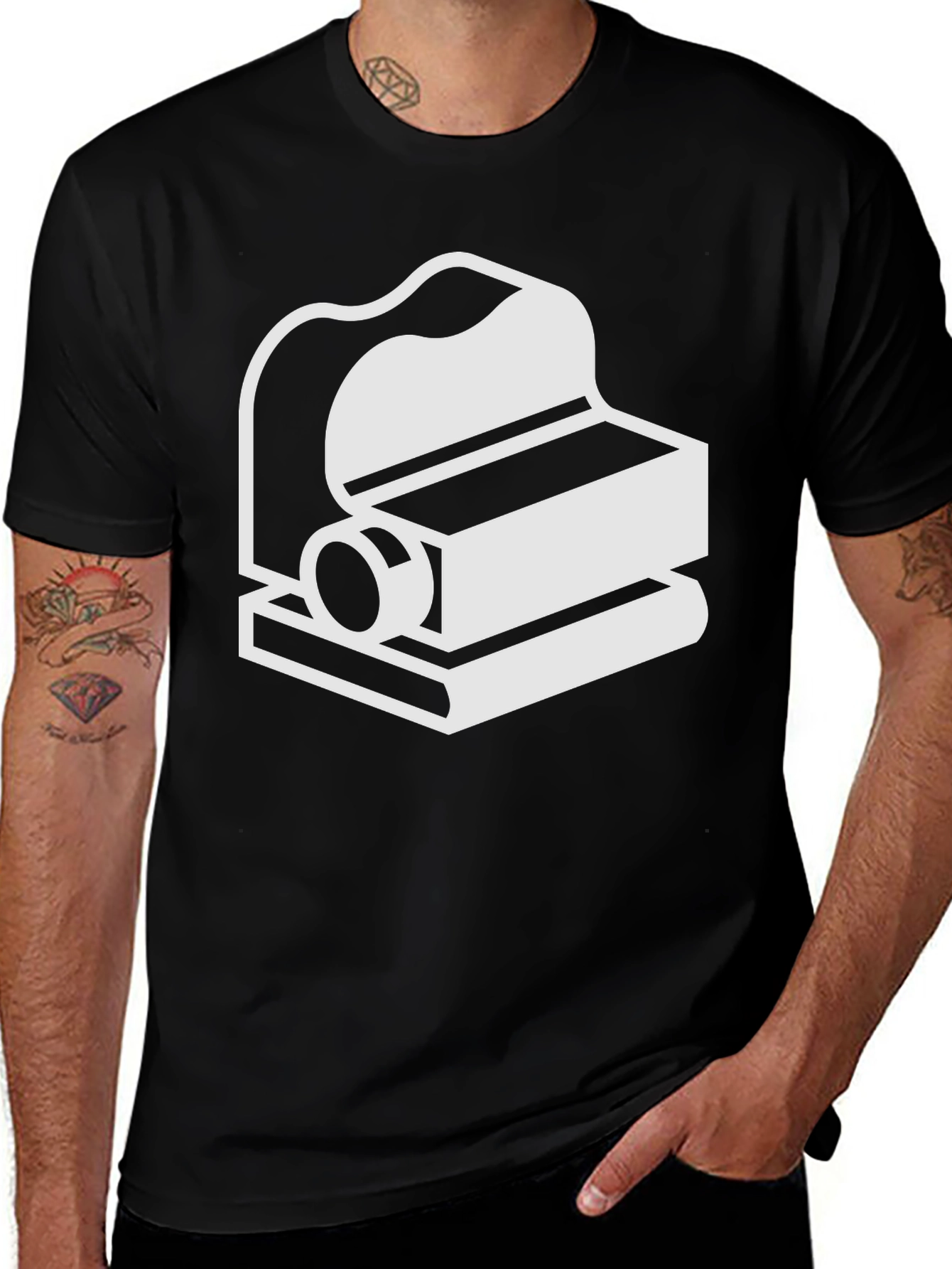 Variant 3 of Abstract Typewriter Graphic T-Shirt