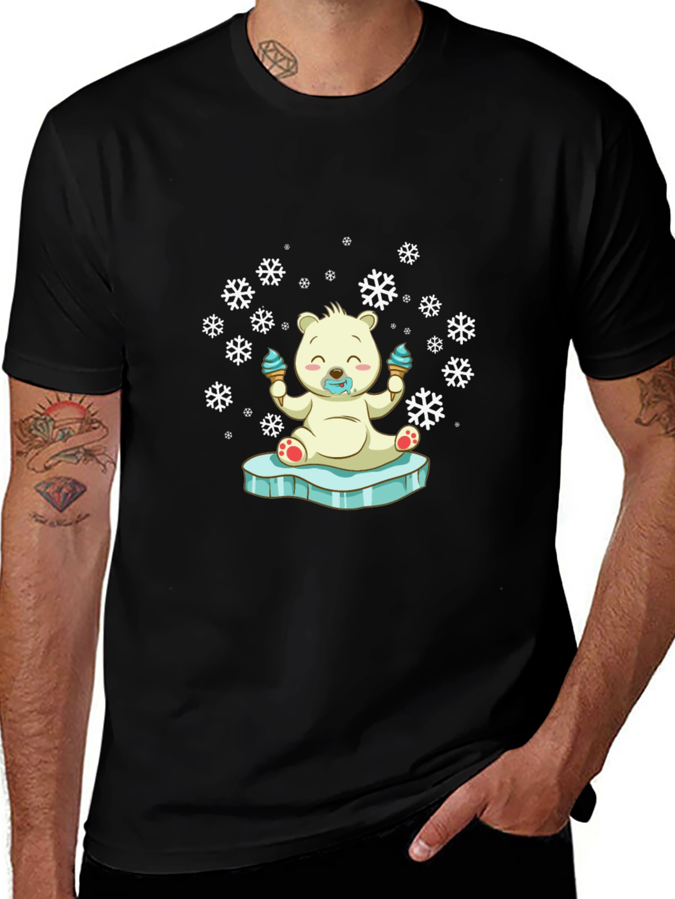 Variant 11 of Cute Polar Bear Ice Cream T-Shirt