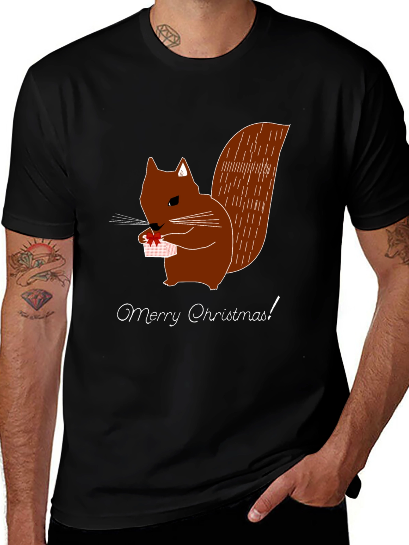 Squirrel Christmas Graphic Tee