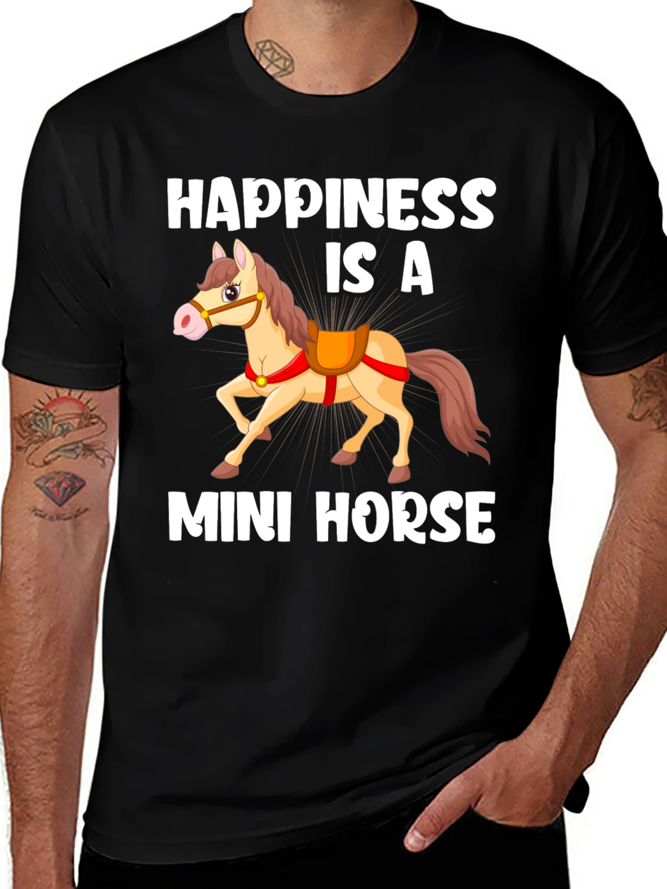 Variant 15 of Happiness Is A Mini Horse Graphic Tee