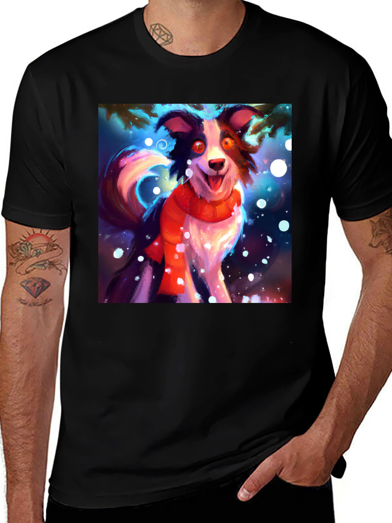 Variant 7 of Festive Dog Graphic T-Shirt