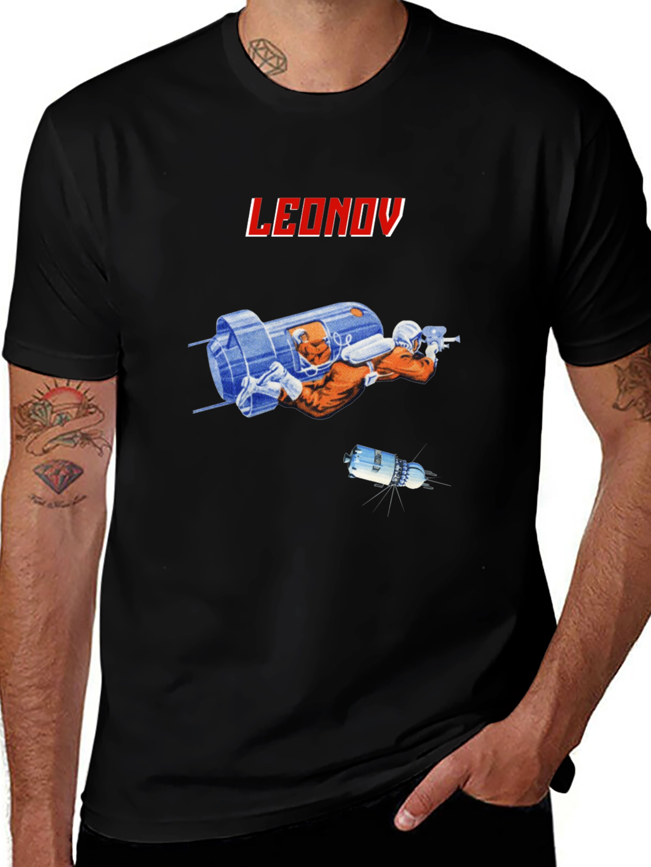 Leonov Space Explorer Black T-Shirt