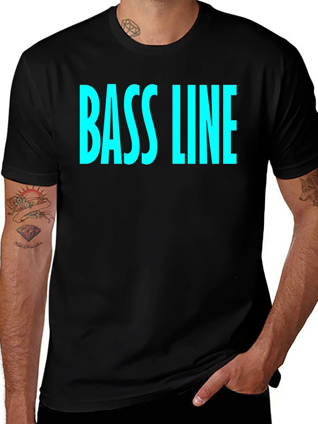 Variant 19 of Bass Line Graphic Tee - Cool Music Lover Shirt