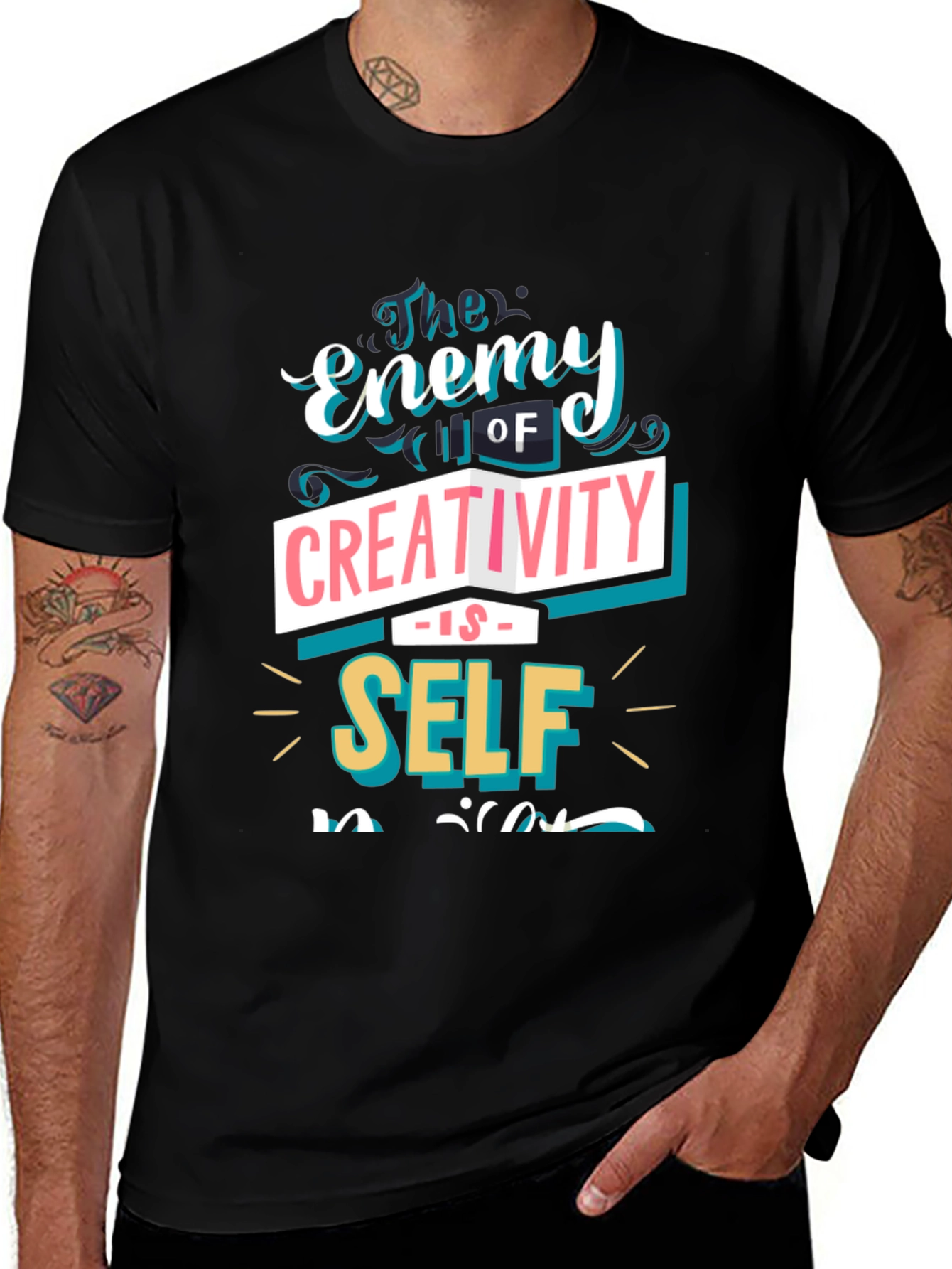Variant 8 of Creative Mindset T-Shirt - Self Doubt Enemy