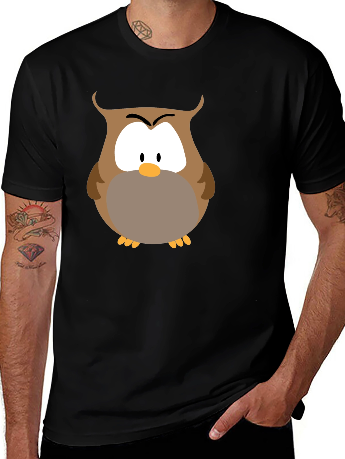 Variant 30 of Owl Graphic T-Shirt - Soft Cotton Blend